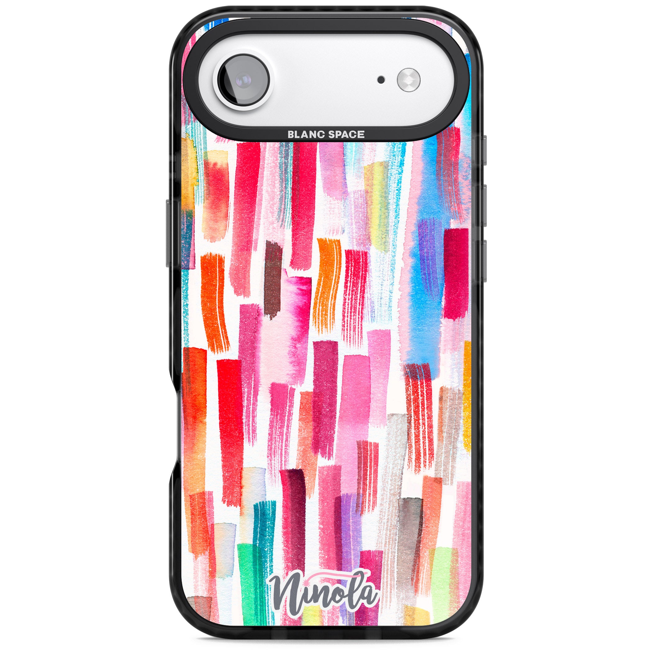 Colorful Brushstrokes iPhone 17 Air Impact Pro Black Phone Case