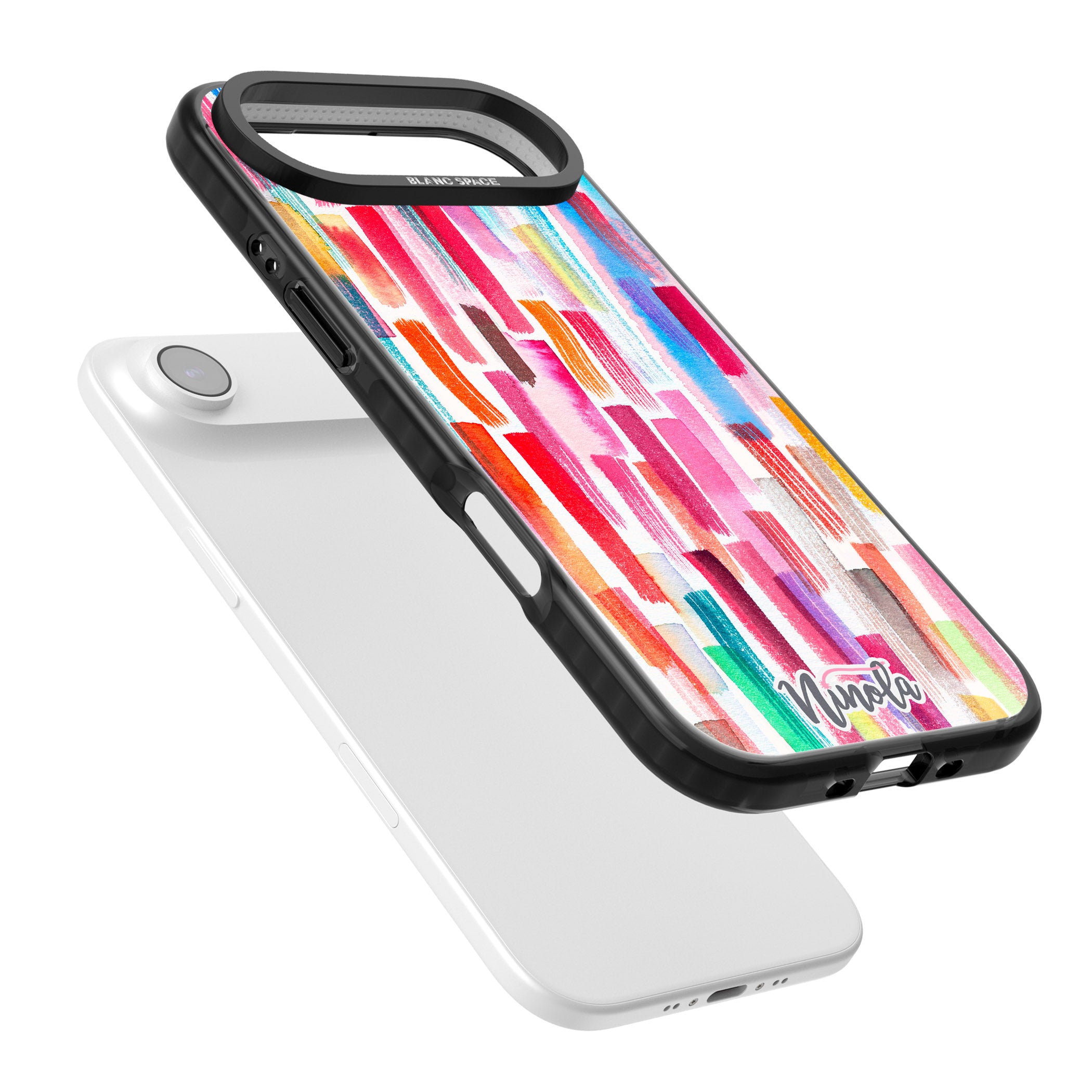 Colorful Brushstrokes iPhone 17 Air Impact Pro Black Phone Case Colours