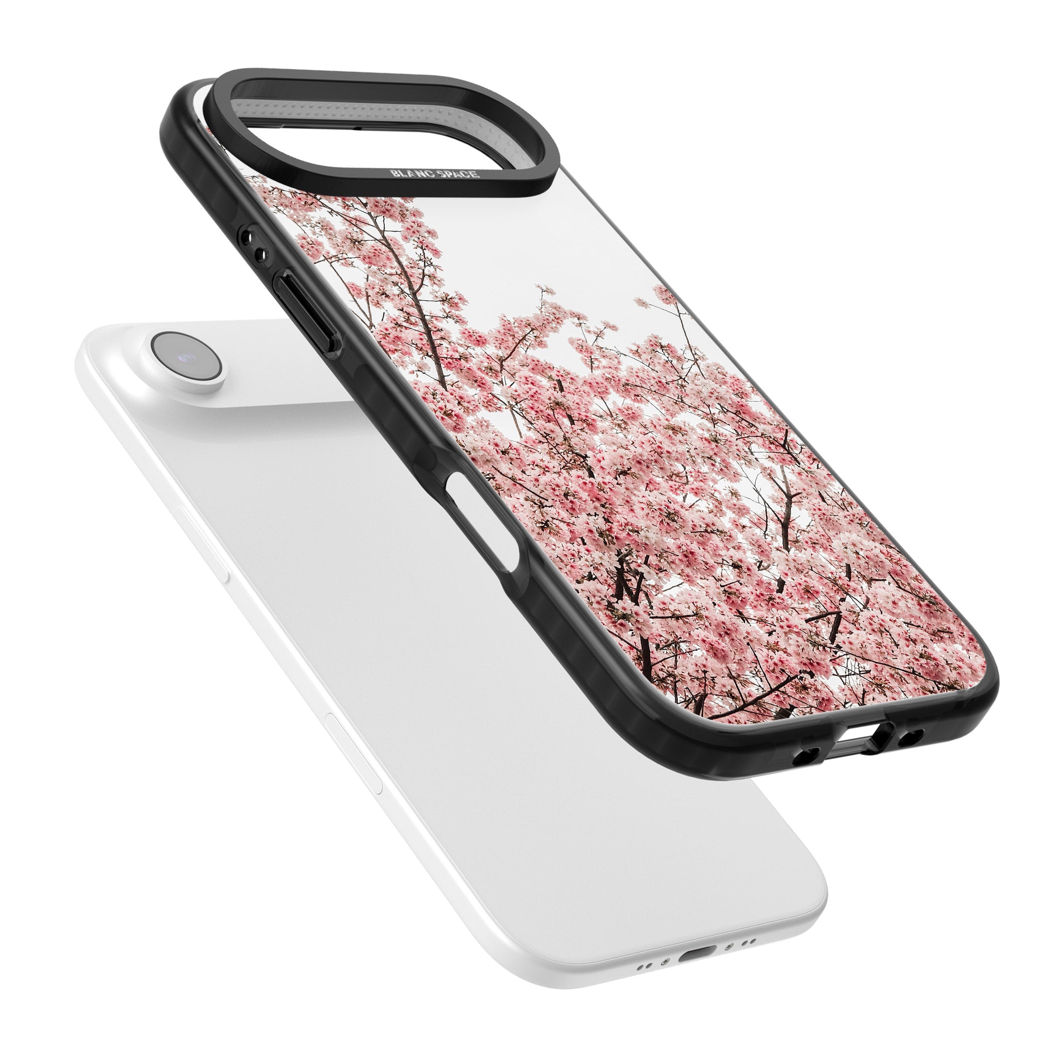 Cherry Blossom Bloom iPhone 17 Air Impact Pro Black Phone Case Colours