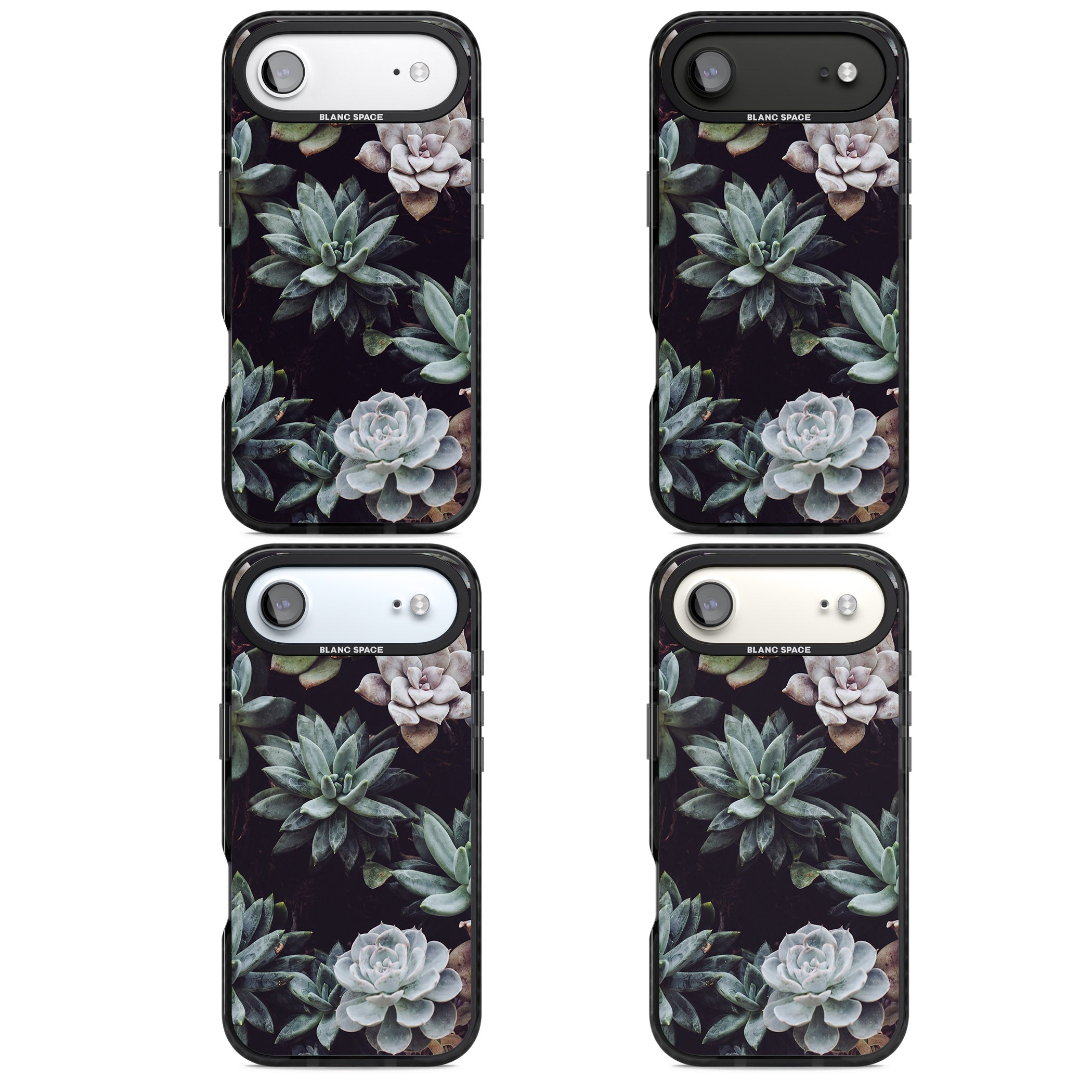 Succulent Bloom Mixed iPhone 17 Air Impact Pro Black Phone Case APT Impact Protection
