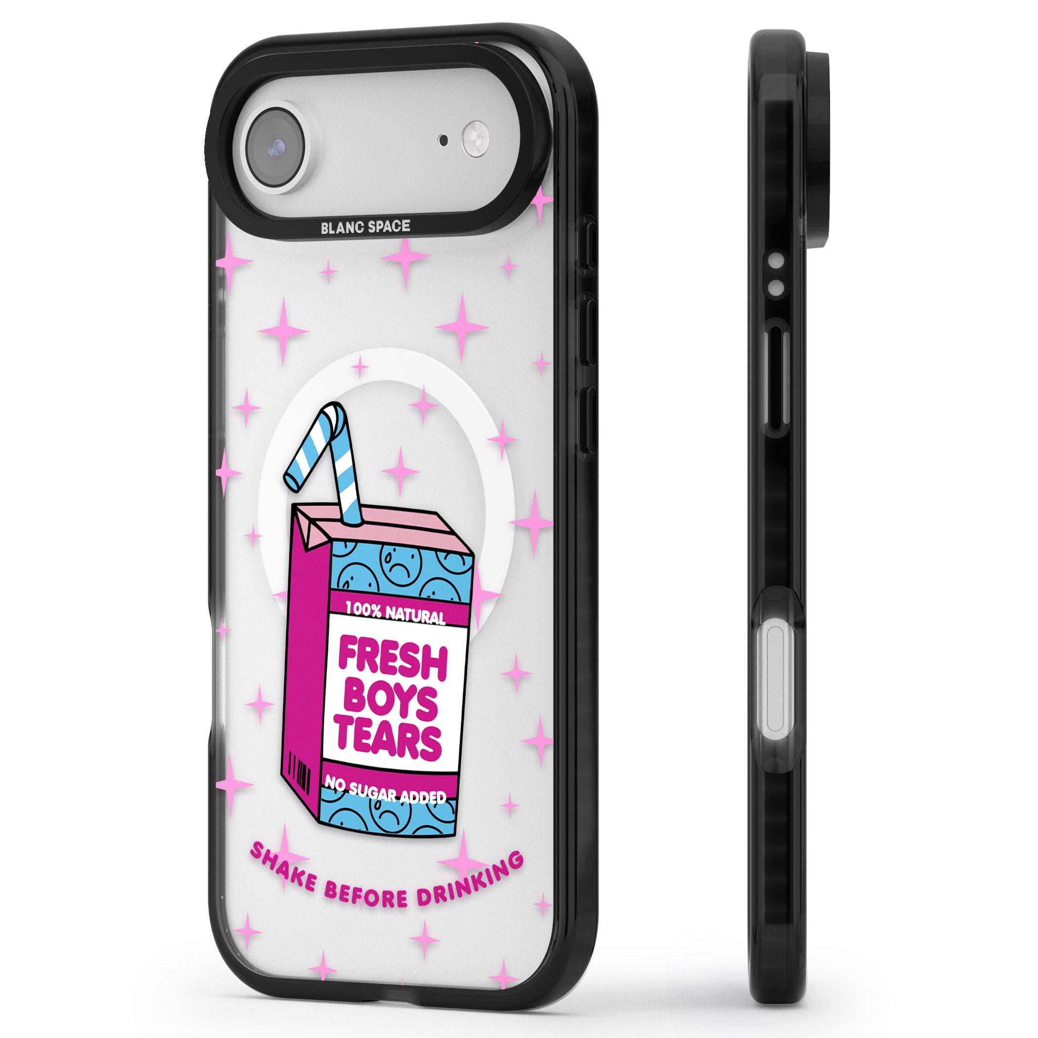 Boy Tears iPhone 17 Air Impact Pro Black Phone Case Side Profile