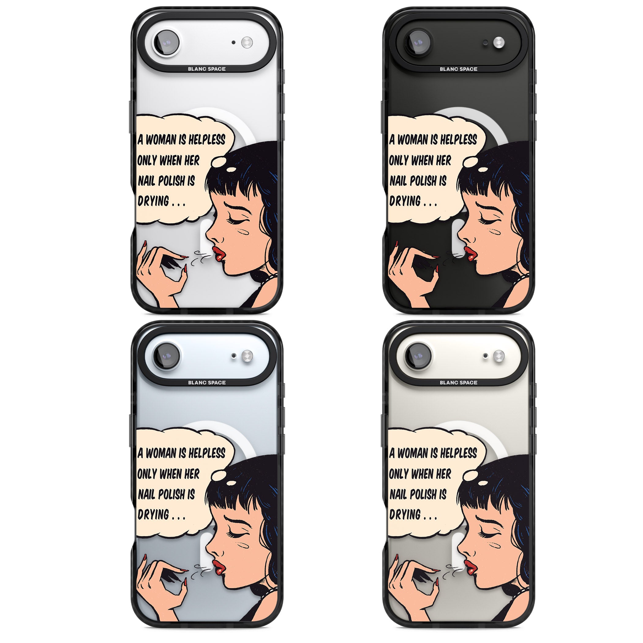 Drying Nails Pop Art iPhone 17 Air Impact Pro Black Phone Case APT Impact Protection