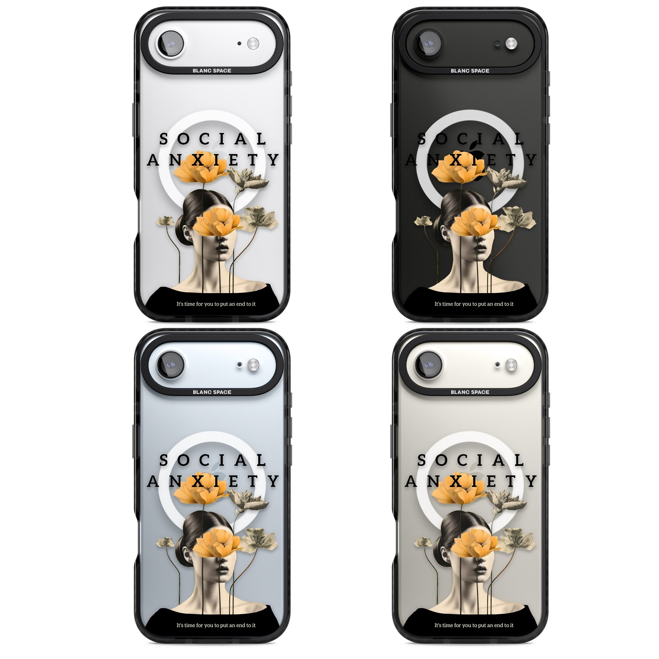 Social Anxiety iPhone 17 Air Impact Pro Black Phone Case APT Impact Protection