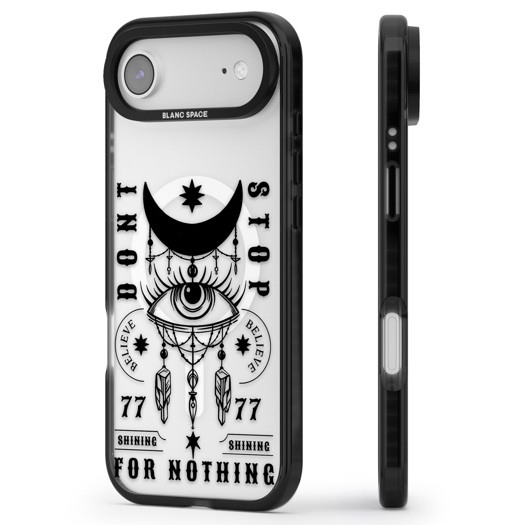 Dont Stop For Nothing iPhone 17 Air Impact Pro Black Phone Case Side Profile