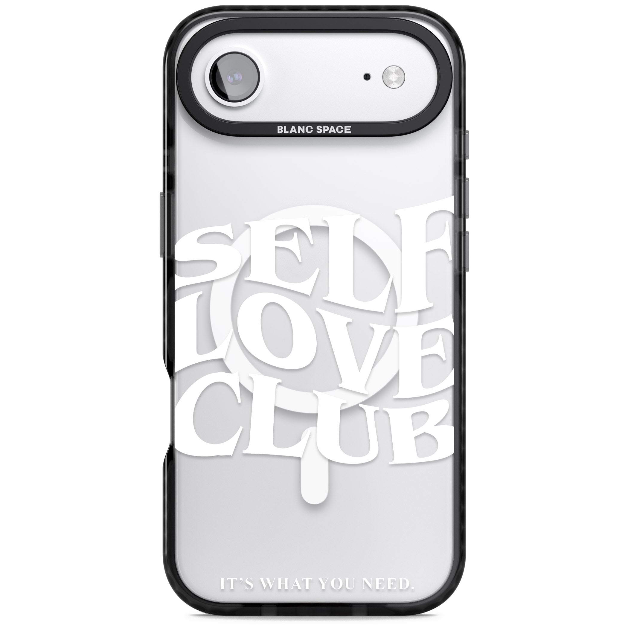 Self Love Club White iPhone 17 Air Impact Pro Black Phone Case