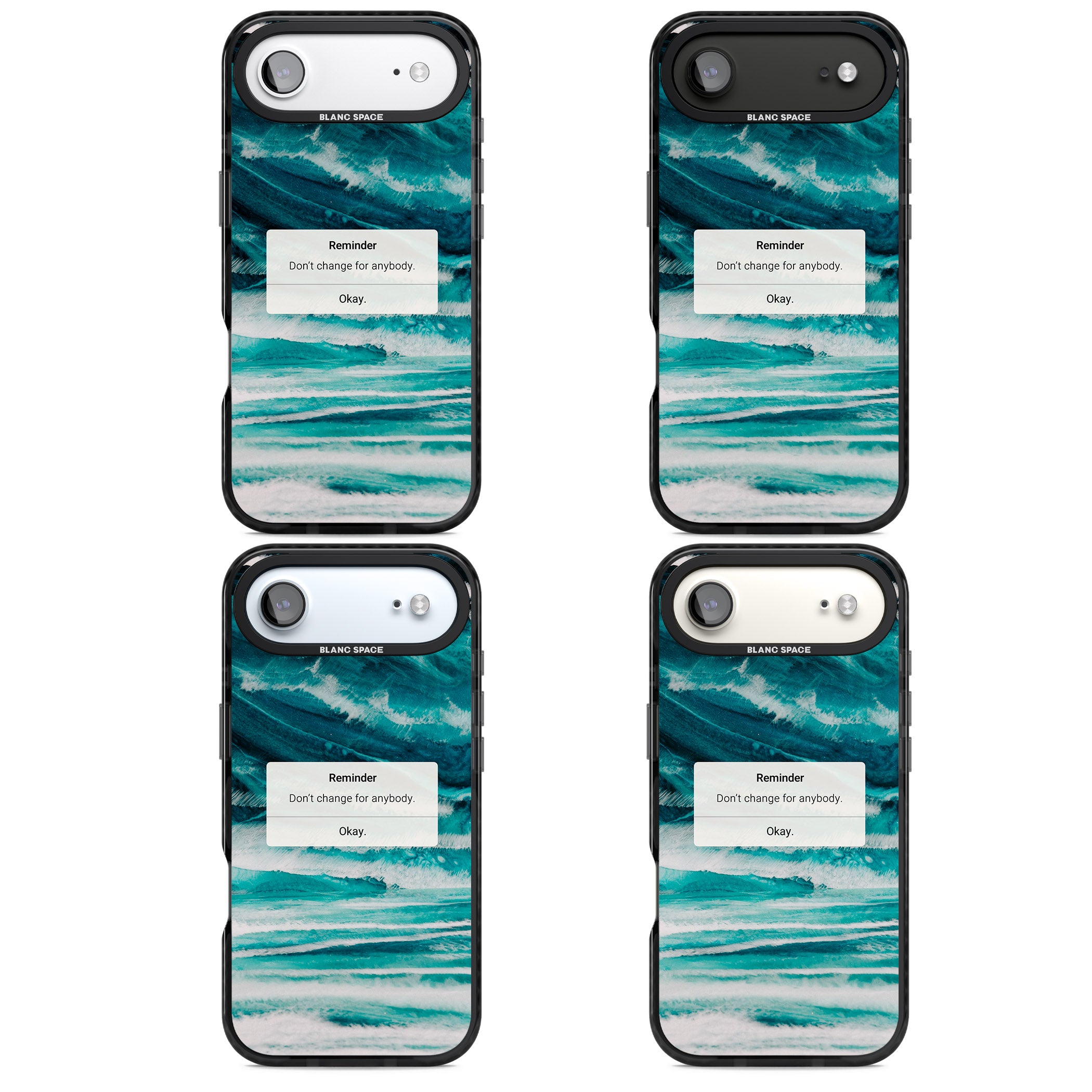 Ocean Vibe Reminder iPhone 17 Air Impact Pro Black Phone Case APT Impact Protection