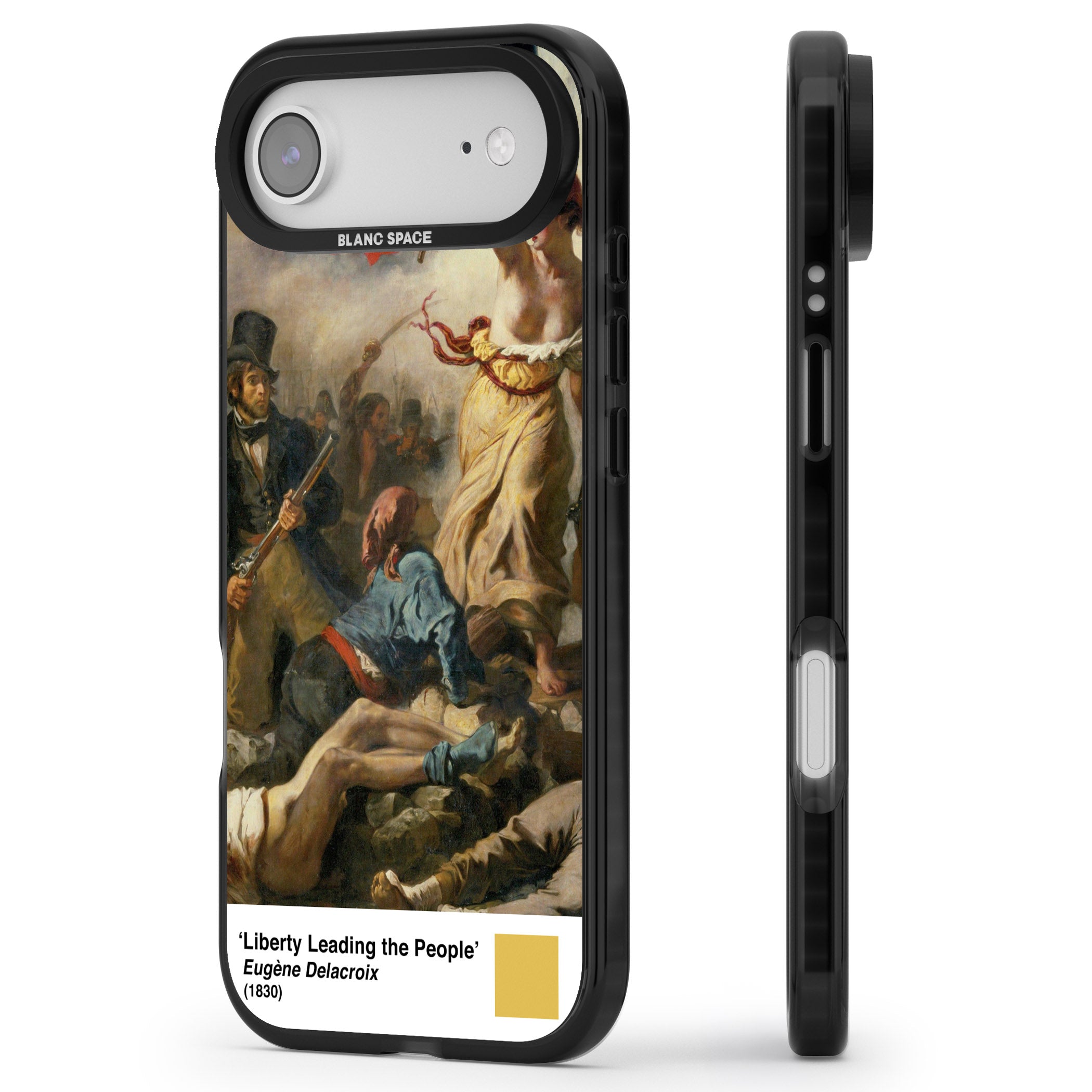 Liberty Leading The People iPhone 17 Air Impact Pro Black Phone Case Side Profile