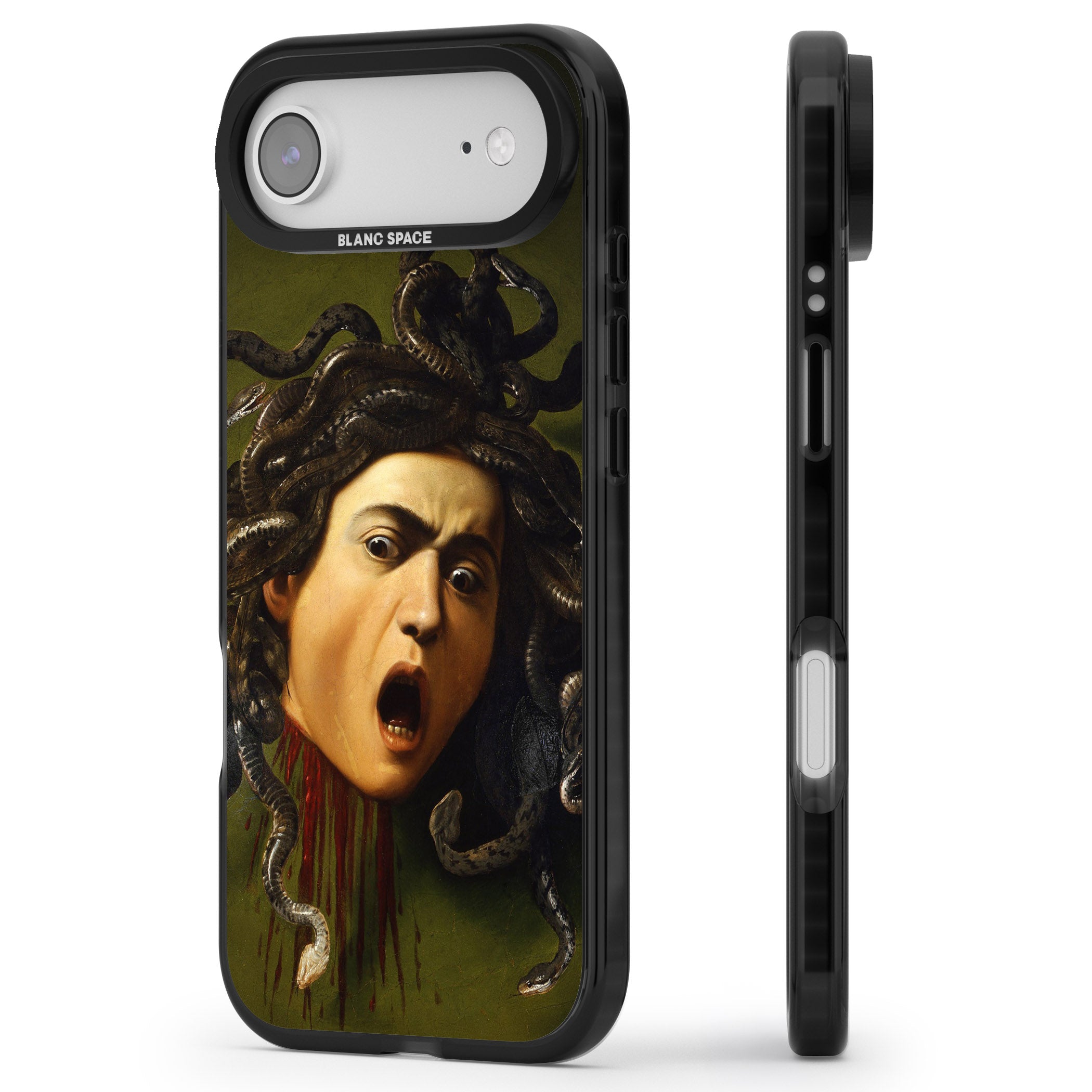 Head of Medusa iPhone 17 Air Impact Pro Black Phone Case Side Profile