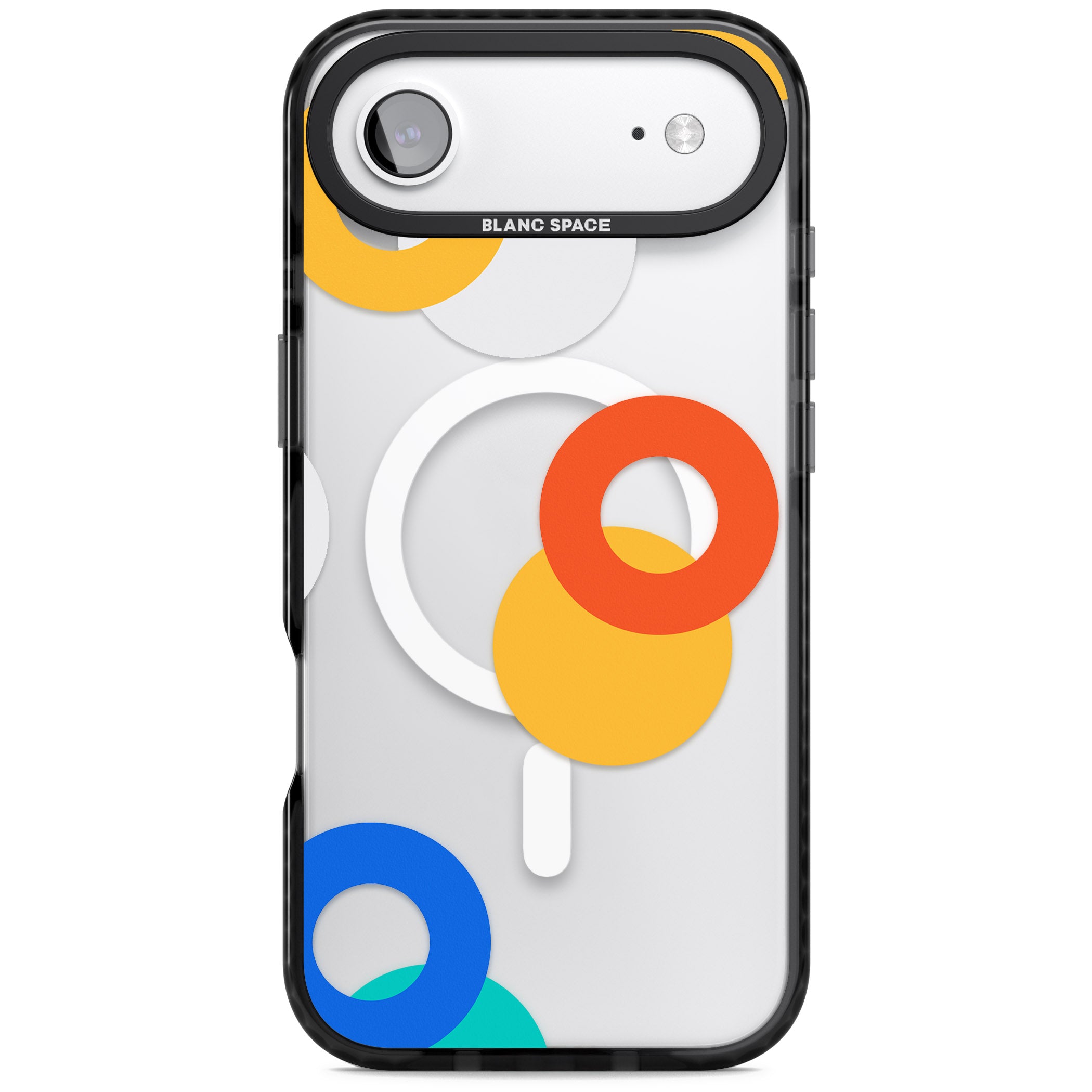 Abstract Mixed Circles iPhone 17 Air Impact Pro Black Phone Case