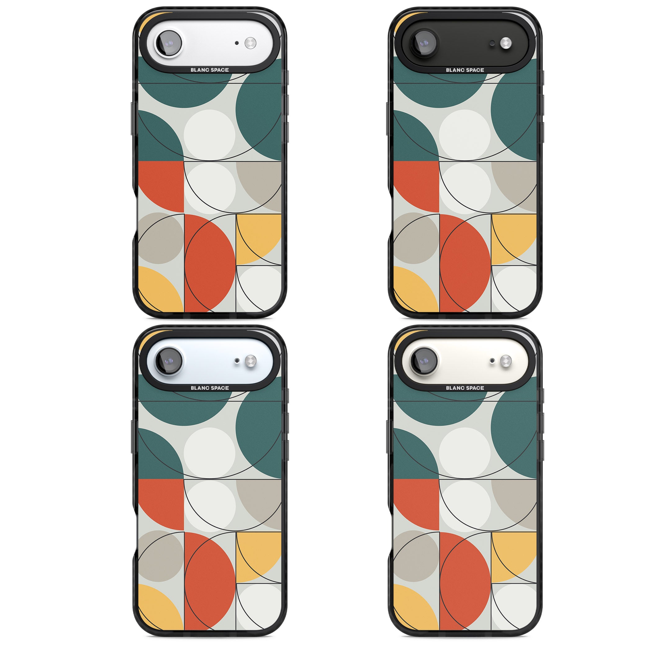 Modern Abstract Circle iPhone 17 Air Impact Pro Black Phone Case APT Impact Protection