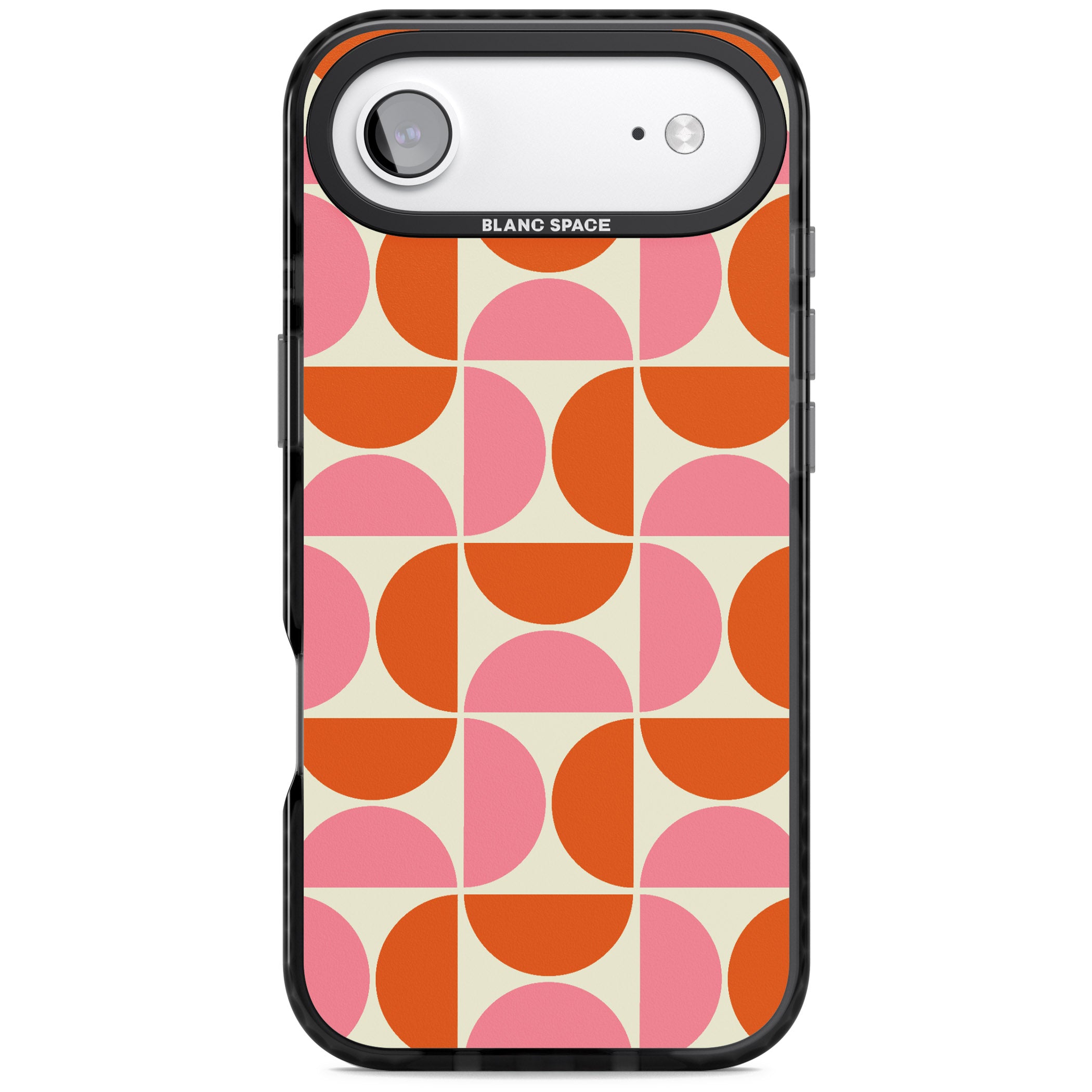 Retro Half Circle Pattern iPhone 17 Air Impact Pro Black Phone Case