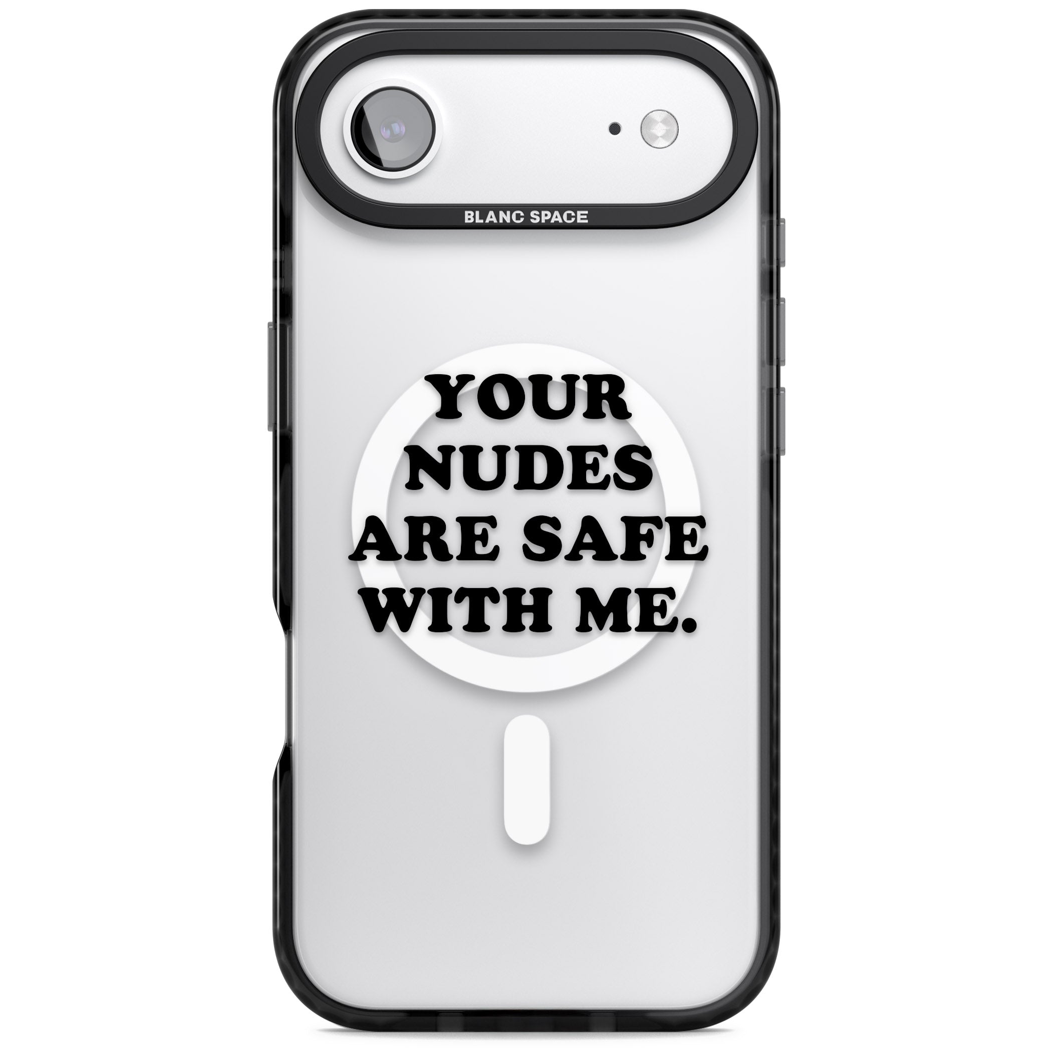 Your Nudes Are Safe Black iPhone 17 Air Impact Pro Black Phone Case