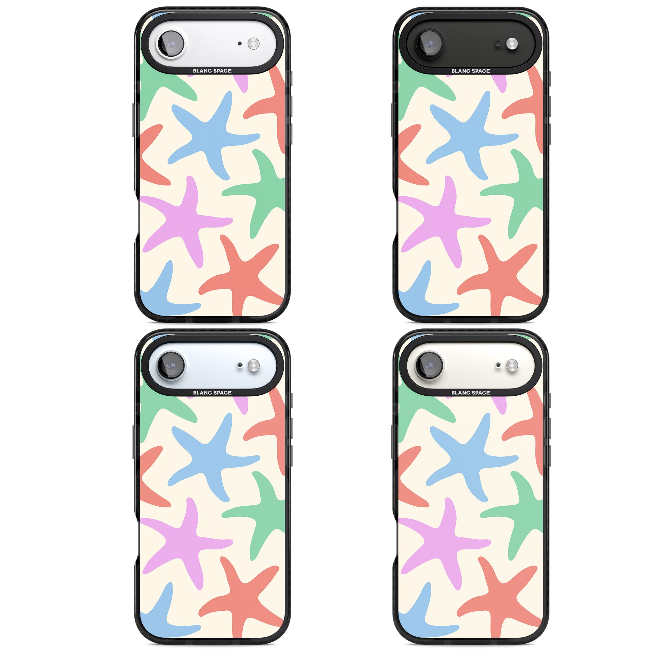 Pastel Starfish iPhone 17 Air Impact Pro Black Phone Case APT Impact Protection