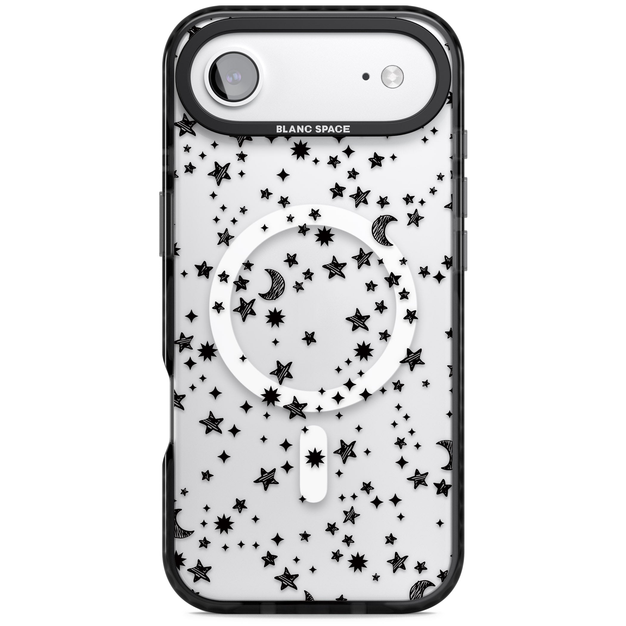 Black Cosmic Galaxy Pattern iPhone 17 Air Impact Pro Black Phone Case