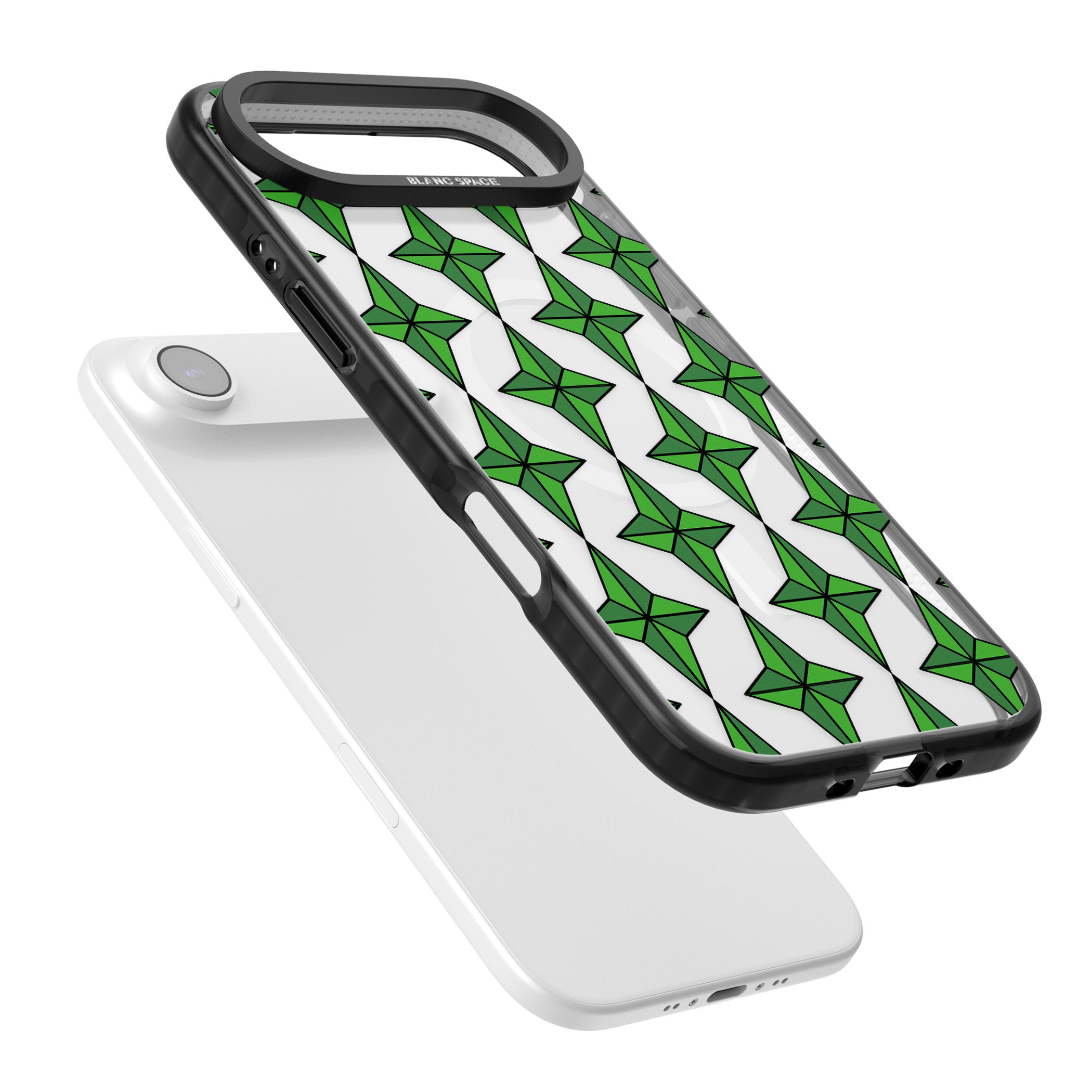 Emerald Stars Pattern (Clear) iPhone 17 Air Impact Pro Black Phone Case Colours