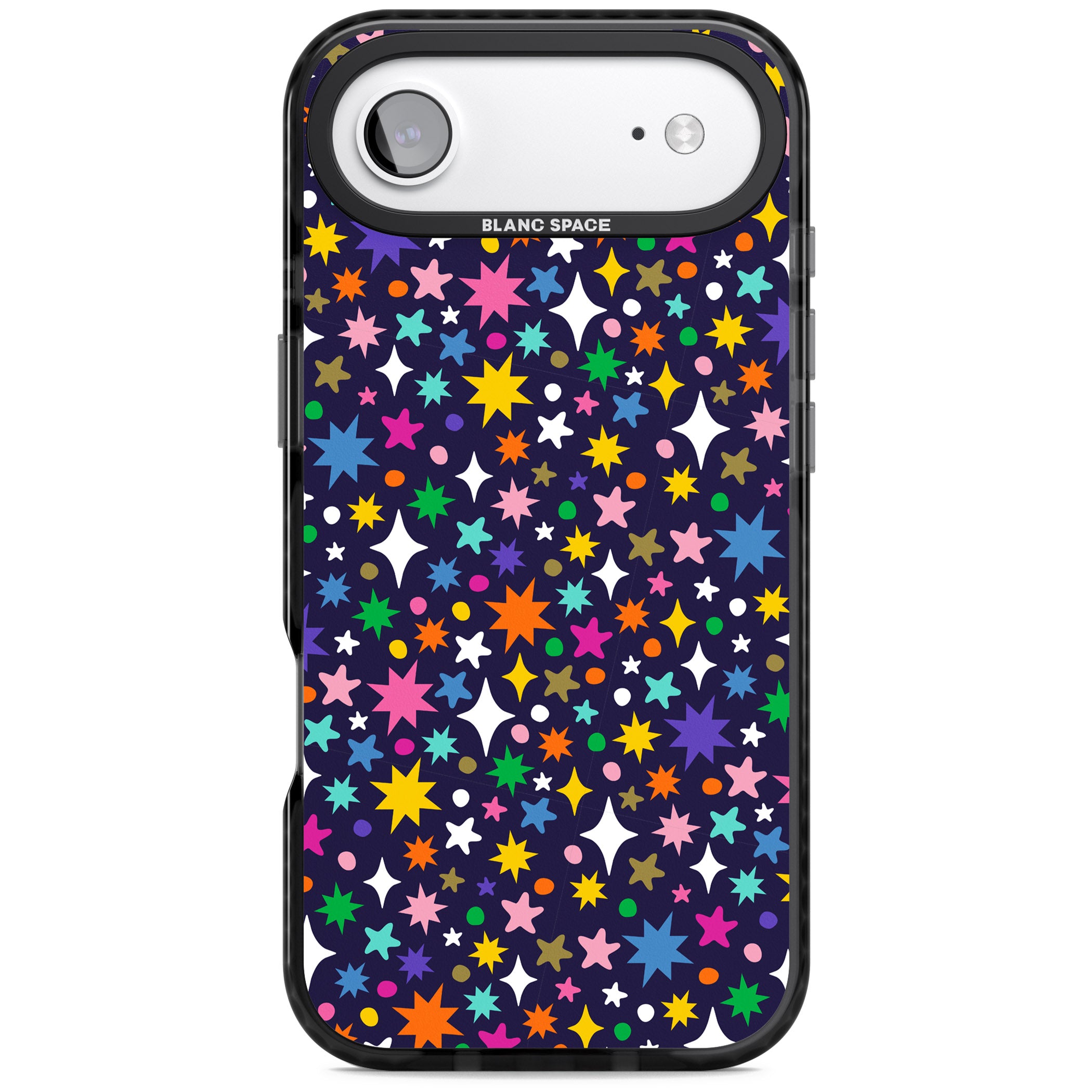 Rainbow Starburst (Purple) iPhone 17 Air Impact Pro Black Phone Case
