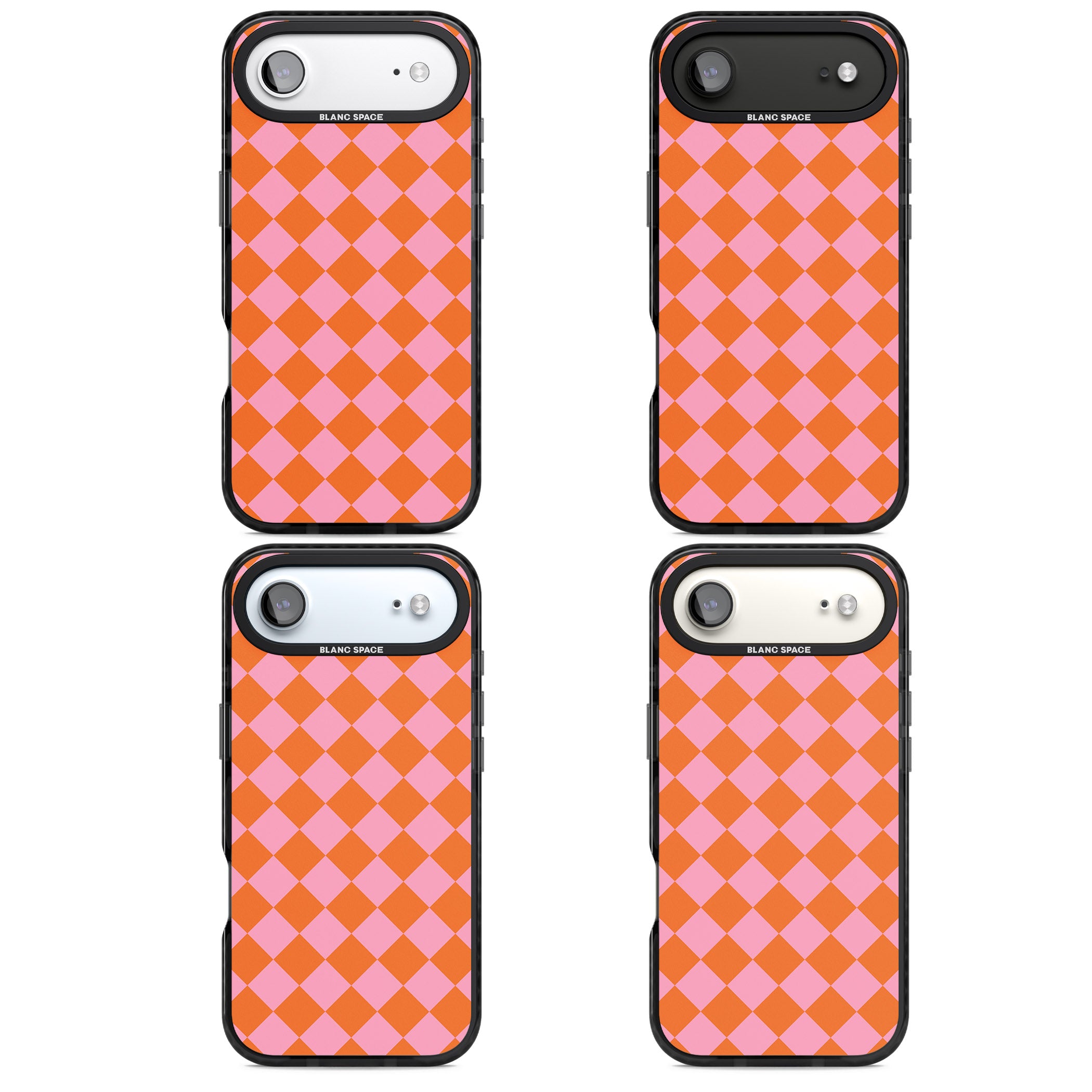 Retro Sunset Diamond Plaid iPhone 17 Air Impact Pro Black Phone Case APT Impact Protection