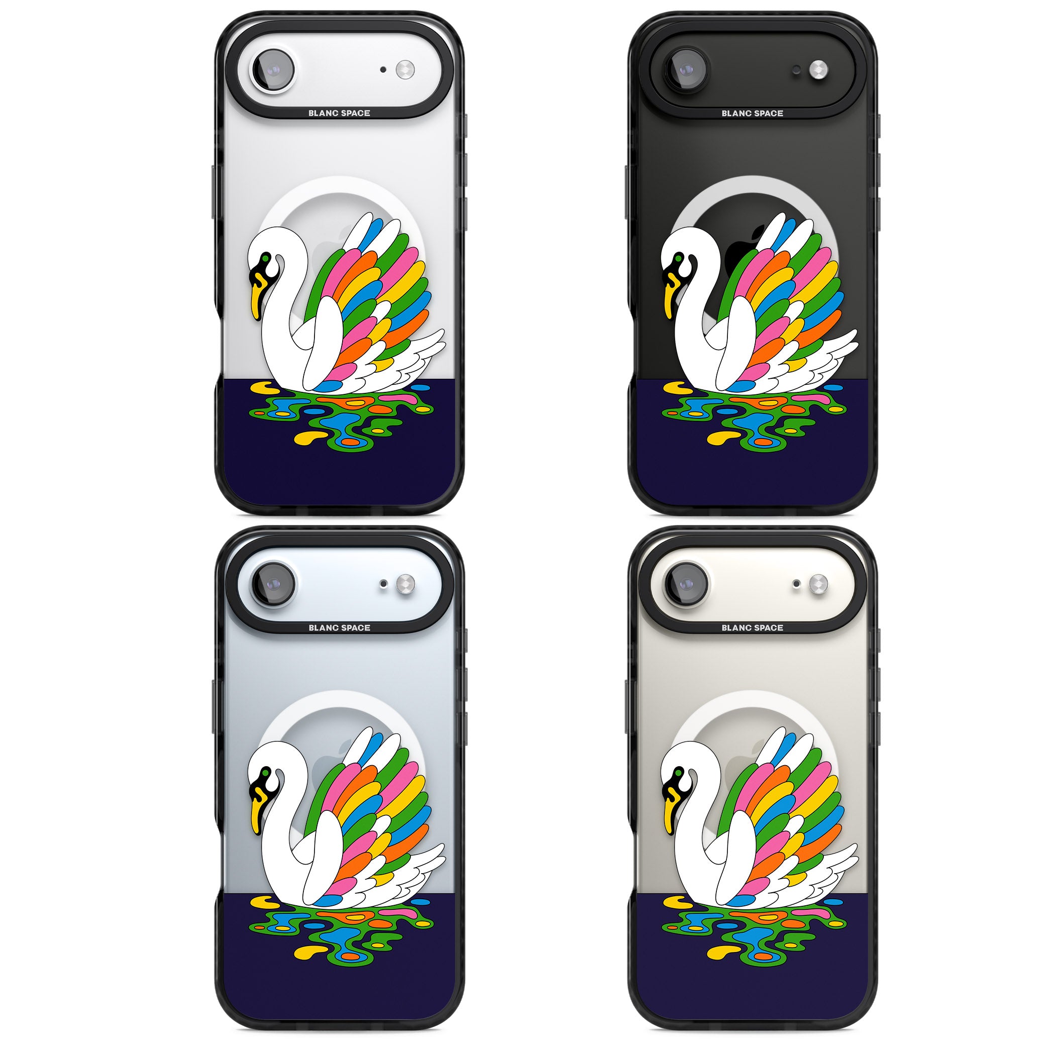 Serene Swan iPhone 17 Air Impact Pro Black Phone Case APT Impact Protection