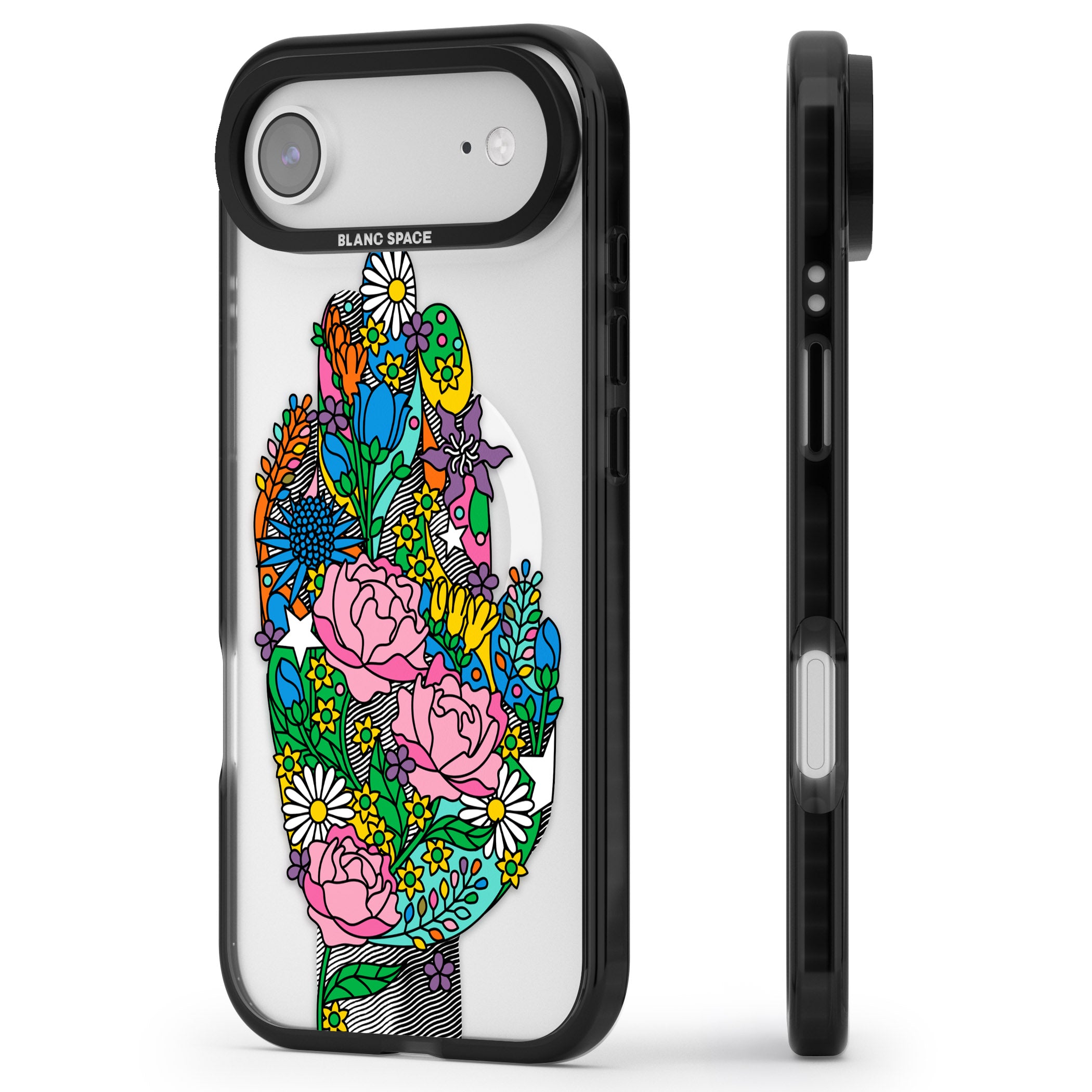 Garden Touch iPhone 17 Air Impact Pro Black Phone Case Side Profile