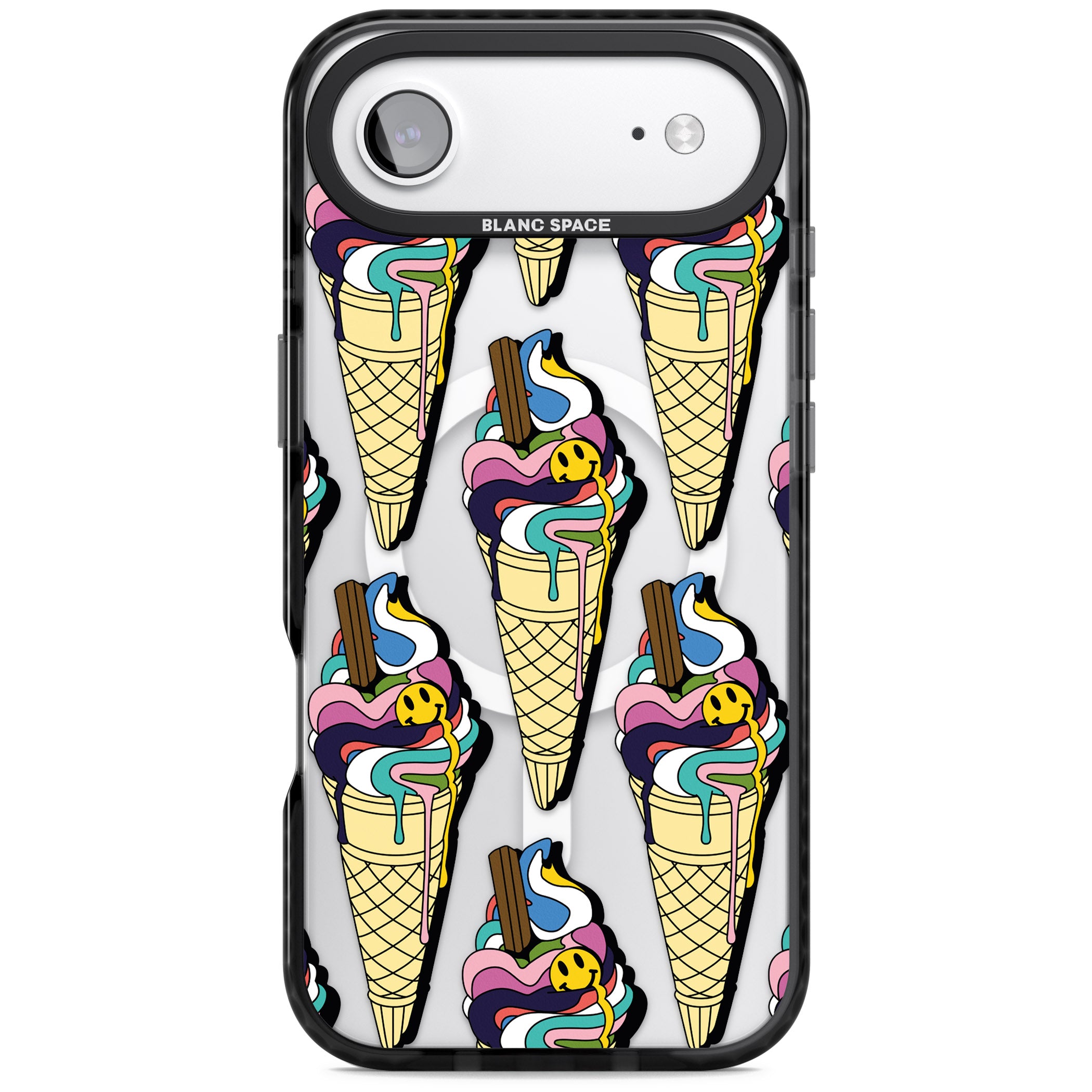Trip & Drip Ice Cream iPhone 17 Air Impact Pro Black Phone Case