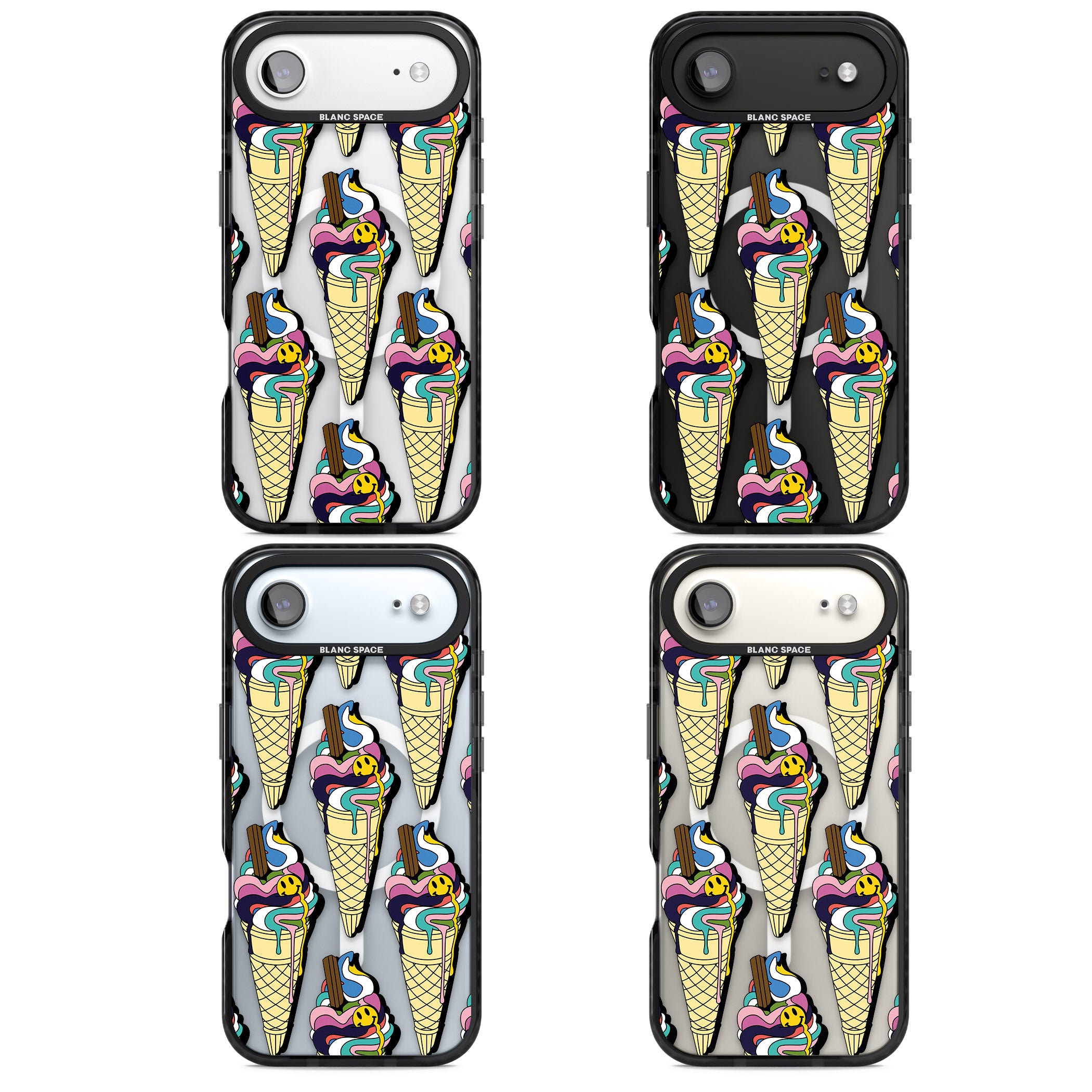 Trip & Drip Ice Cream iPhone 17 Air Impact Pro Black Phone Case APT Impact Protection