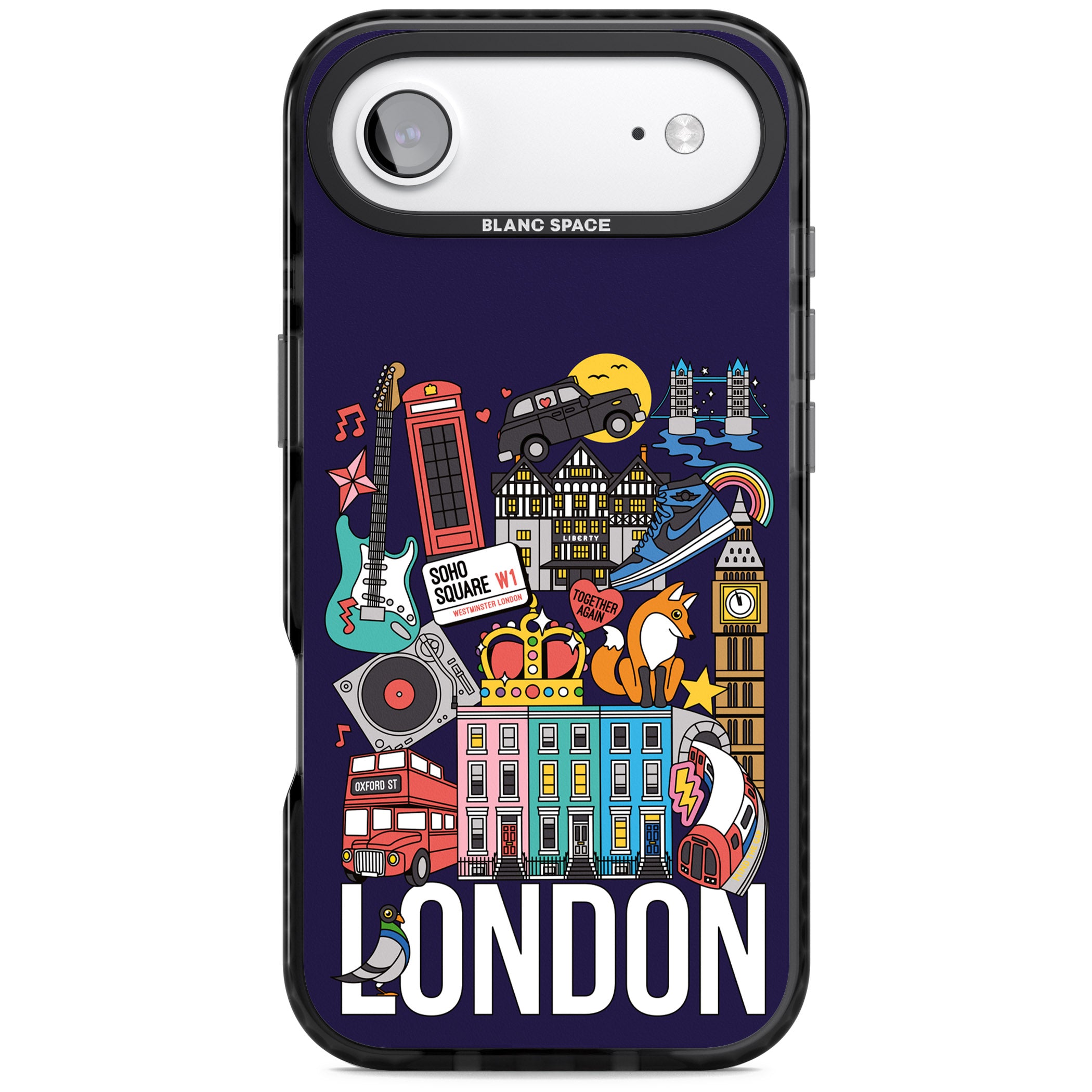 London Calling iPhone 17 Air Impact Pro Black Phone Case