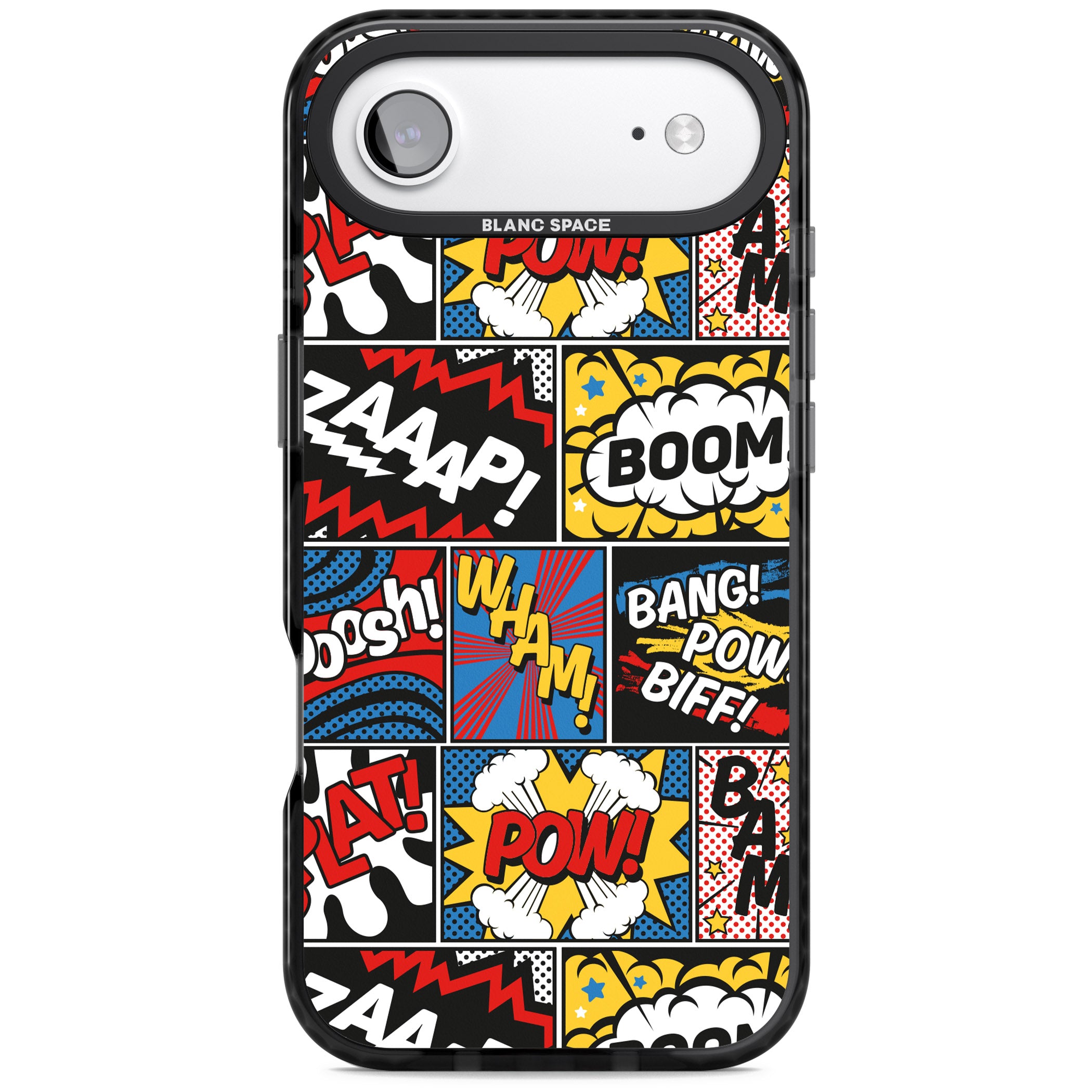 Onomatopoeia iPhone 17 Air Impact Pro Black Phone Case