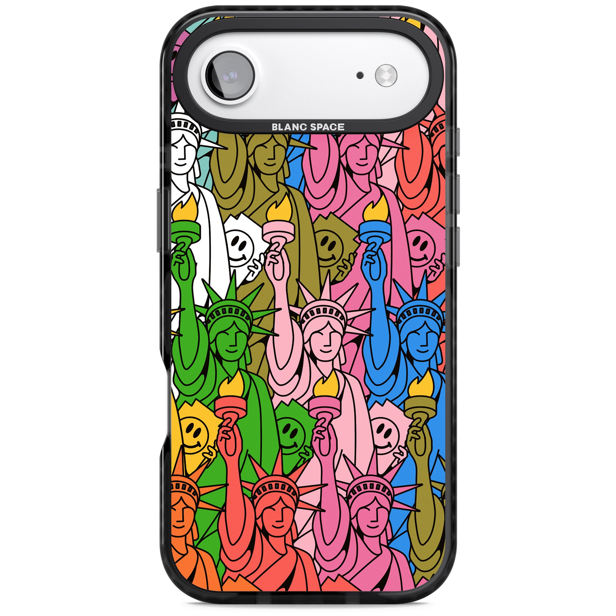 Multicolour Liberty Pattern iPhone 17 Air Impact Pro Black Phone Case