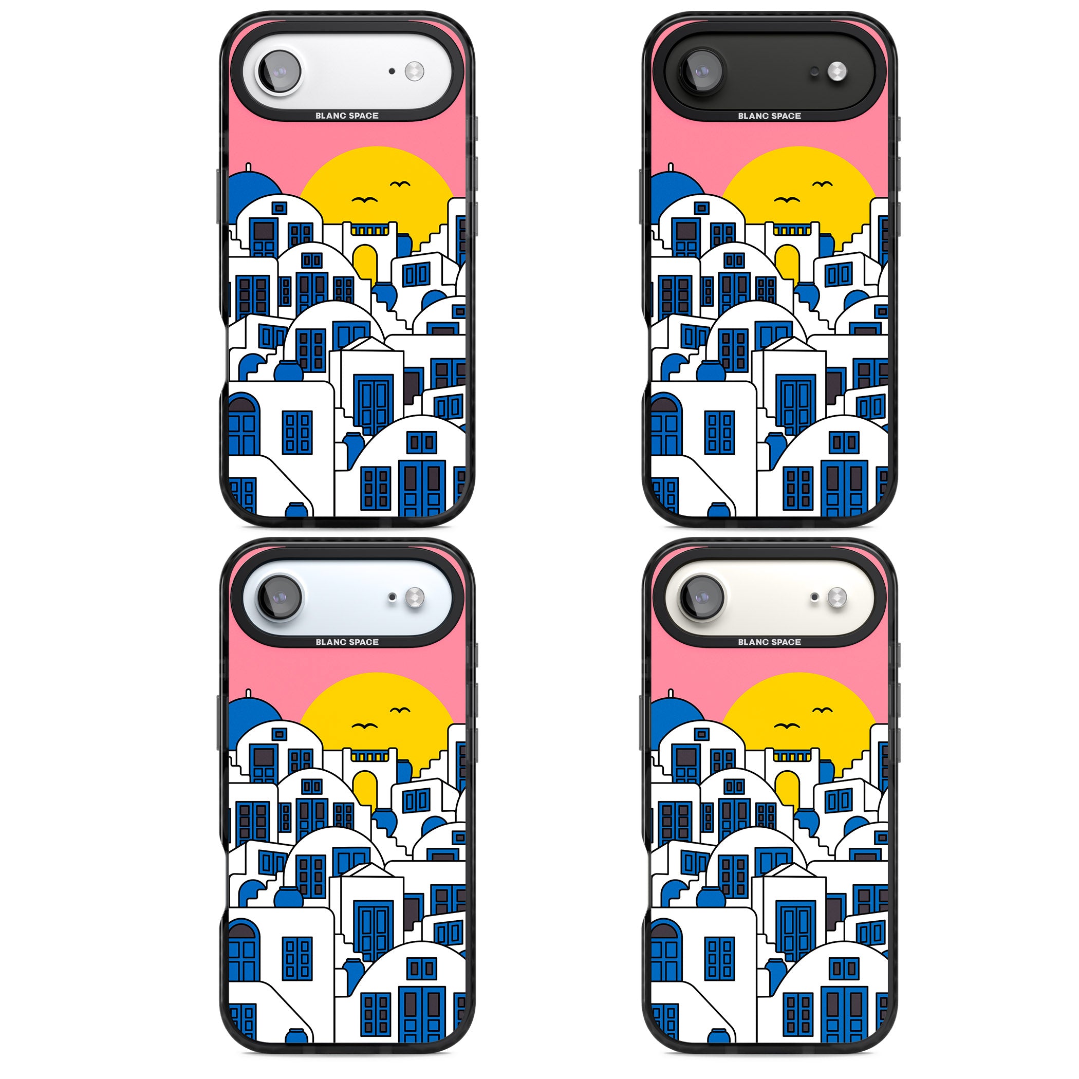 Santorini Sunset iPhone 17 Air Impact Pro Black Phone Case APT Impact Protection