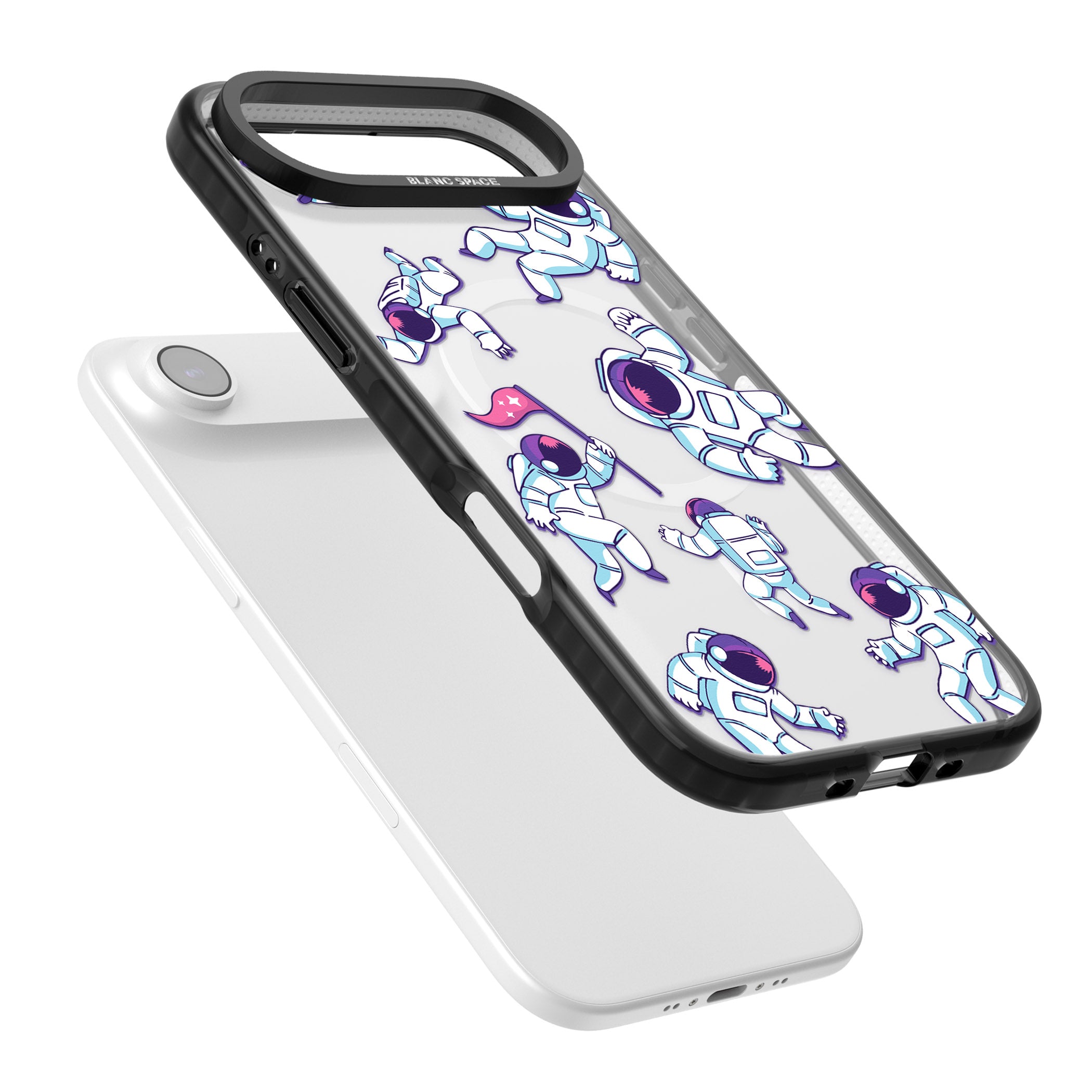 Astronaut Pattern iPhone 17 Air Impact Pro Black Phone Case Colours