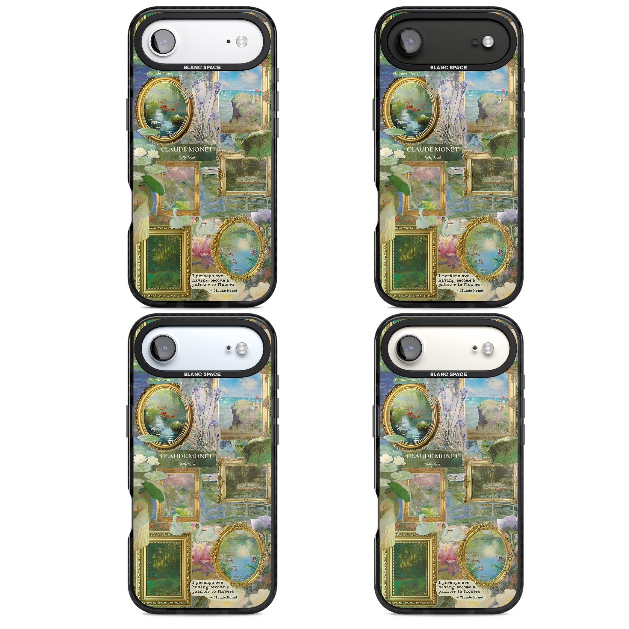 Vintage Floral Frames iPhone 17 Air Impact Pro Black Phone Case APT Impact Protection