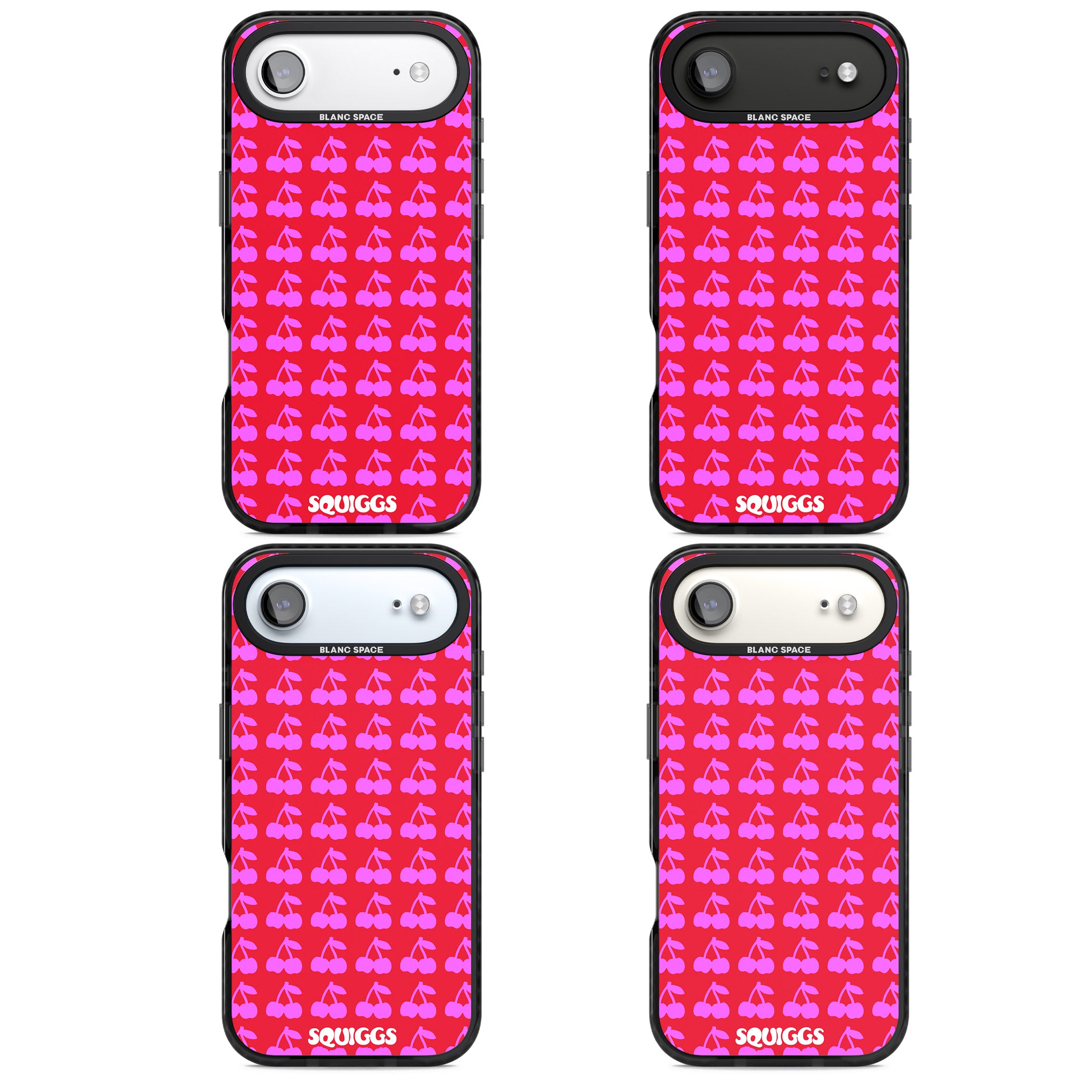 Red Cherries iPhone 17 Air Impact Pro Black Phone Case APT Impact Protection