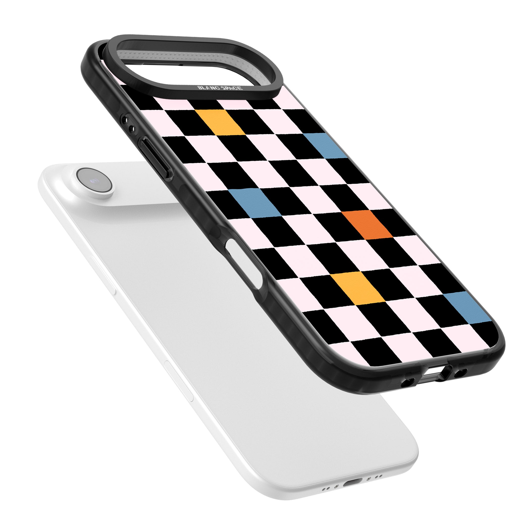 Vibrant Retro Checkered iPhone 17 Air Impact Pro Black Phone Case Colours