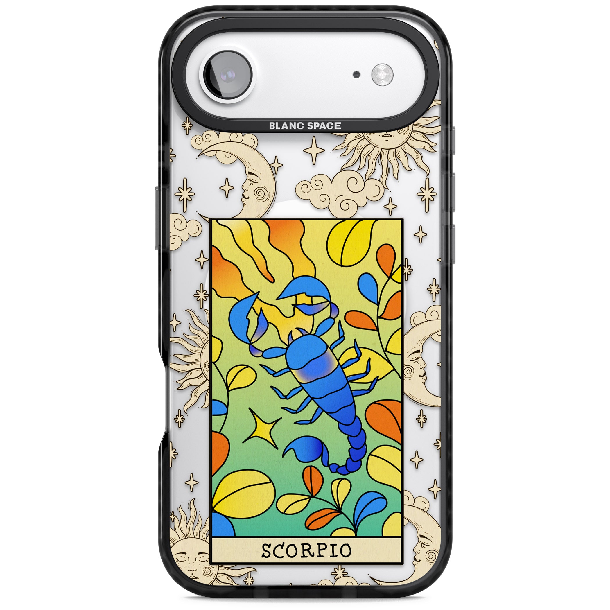 Celestial Zodiac Scorpio iPhone 17 Air Impact Pro Black Phone Case