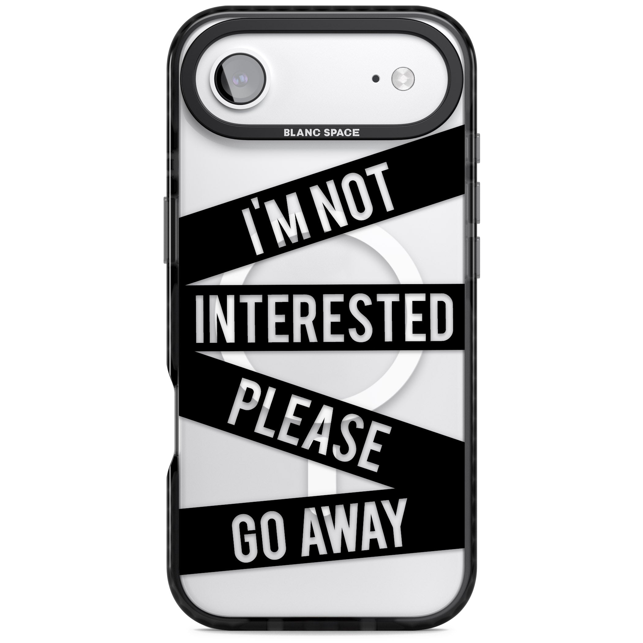 Not Interested Warning iPhone 17 Air Impact Pro Black Phone Case