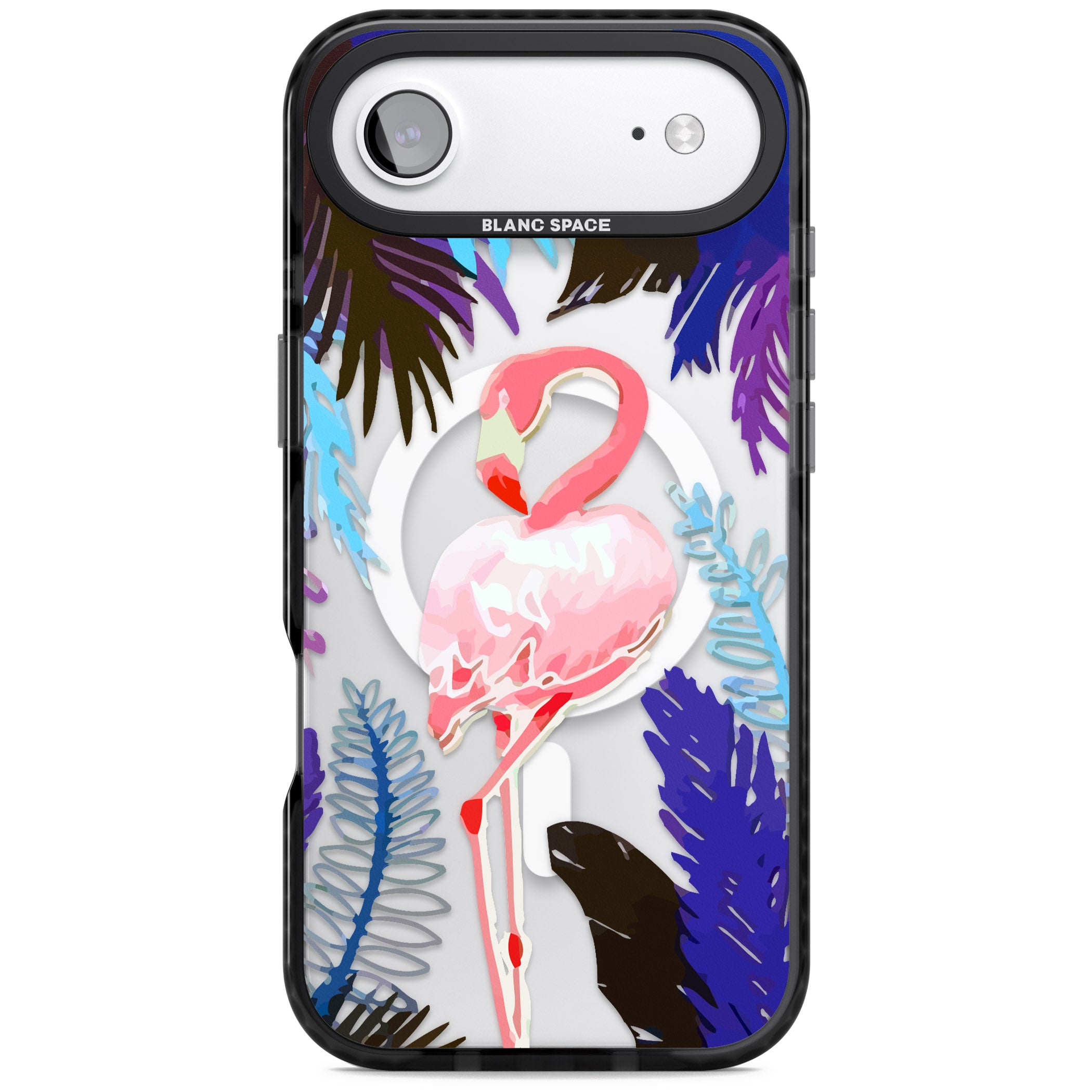 Tropical Flamingo iPhone 17 Air Impact Pro Black Phone Case