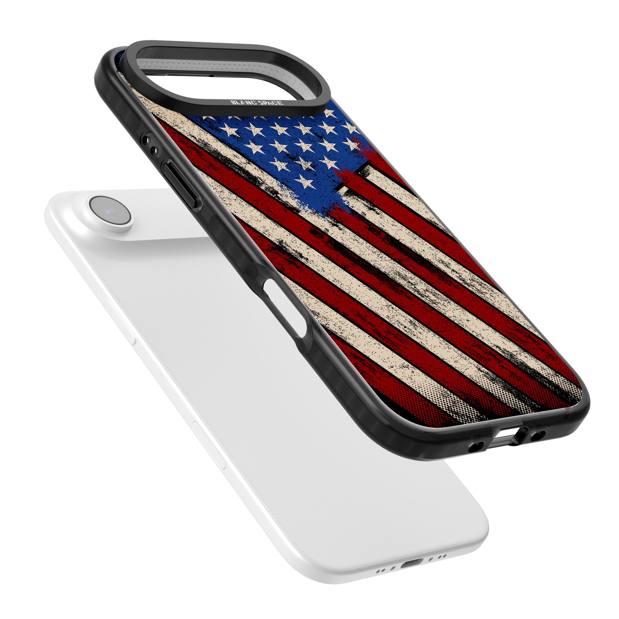 Distressed Us Flag iPhone 17 Air Impact Pro Black Phone Case Colours