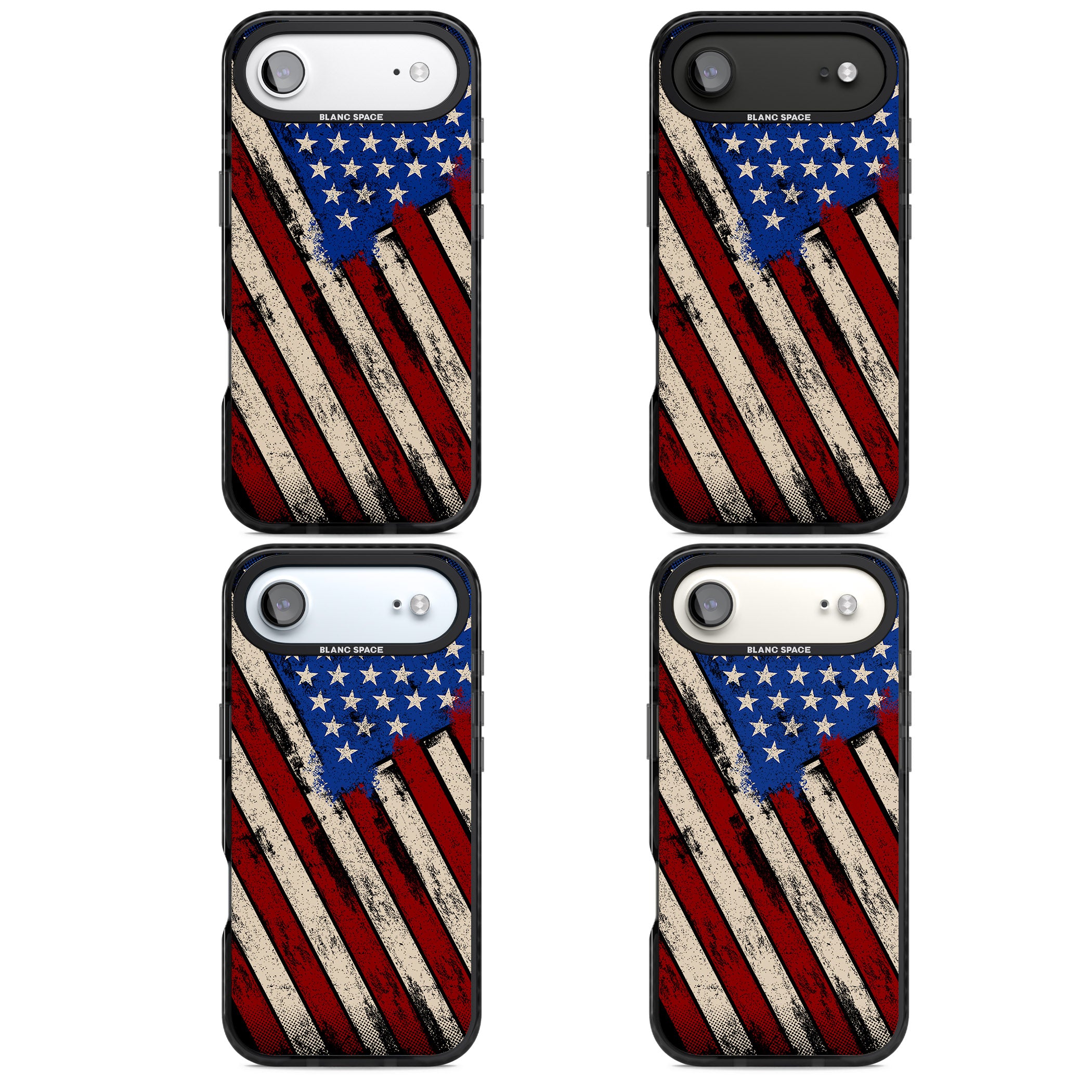 Distressed Us Flag iPhone 17 Air Impact Pro Black Phone Case APT Impact Protection