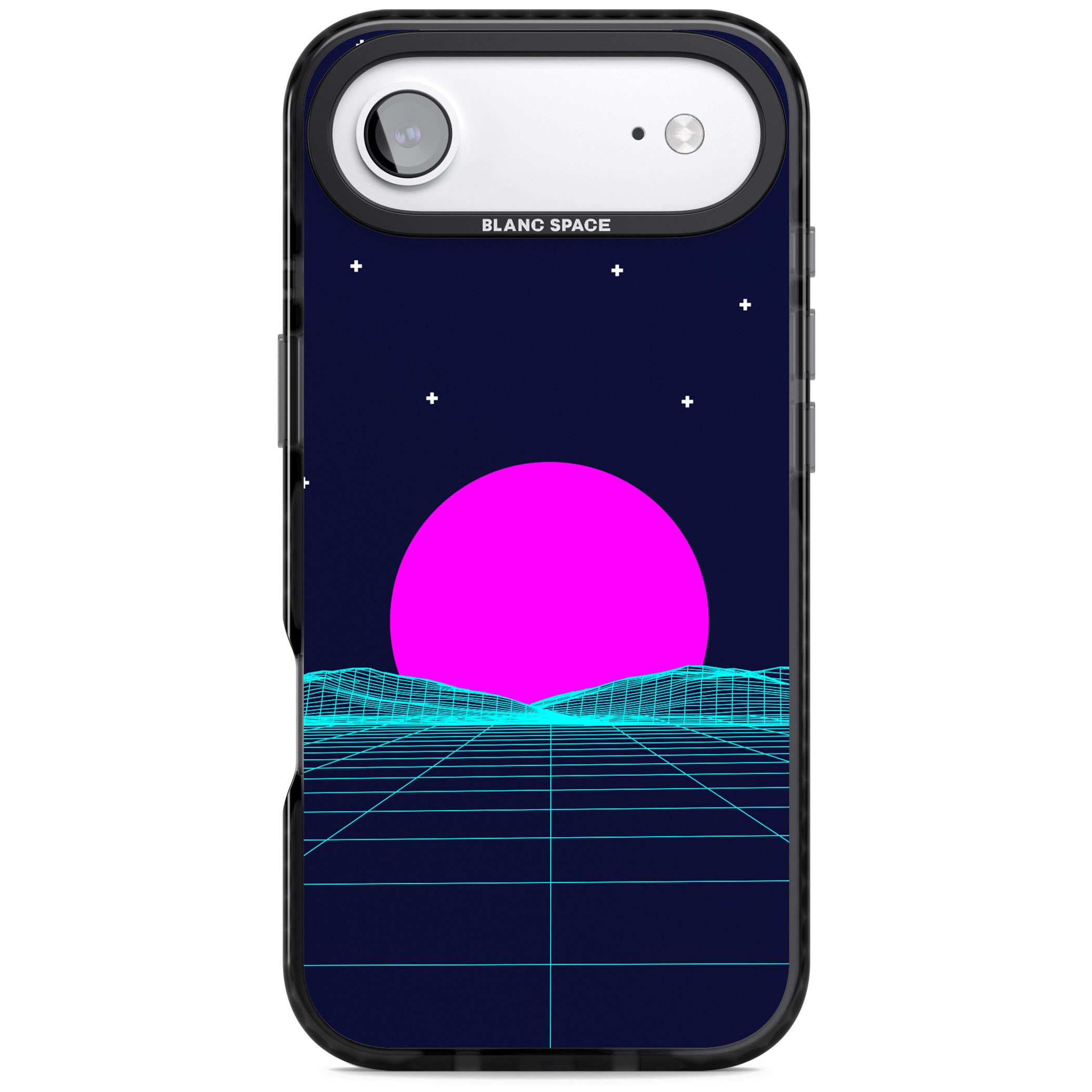 Miami Sunset Vaporwave iPhone 17 Air Impact Pro Black Phone Case