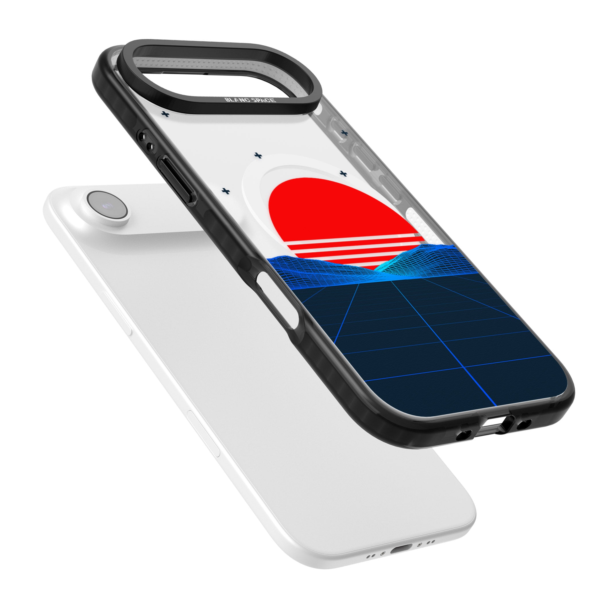 Japanese Sunset Vaporwave iPhone 17 Air Impact Pro Black Phone Case Colours