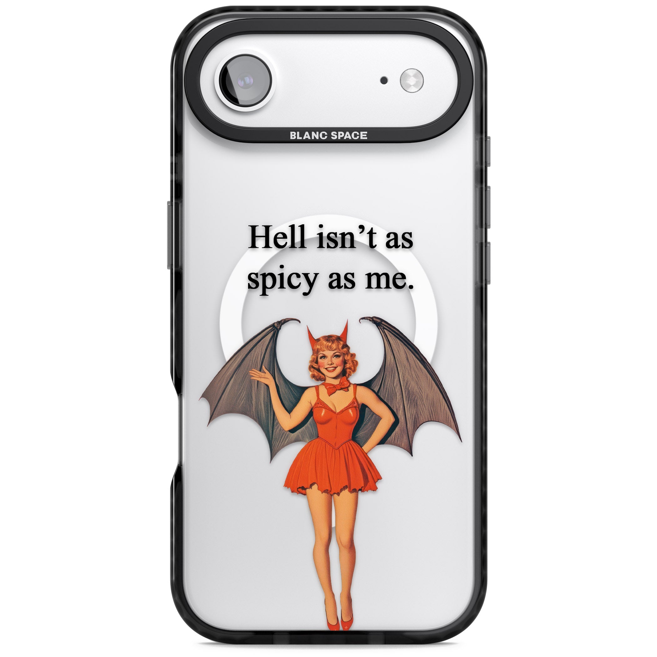 Hell Isnt As Spicy As Me iPhone 17 Air Impact Pro Black Phone Case