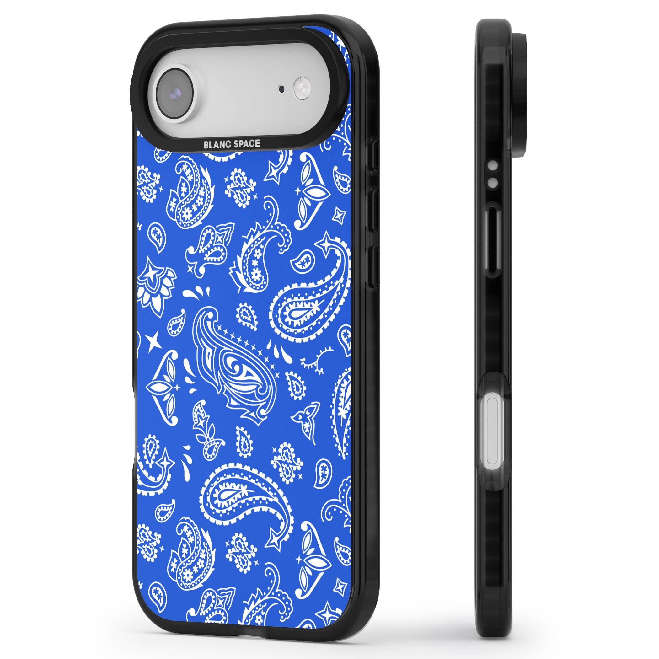Blue Bandana iPhone 17 Air Impact Pro Black Phone Case Side Profile