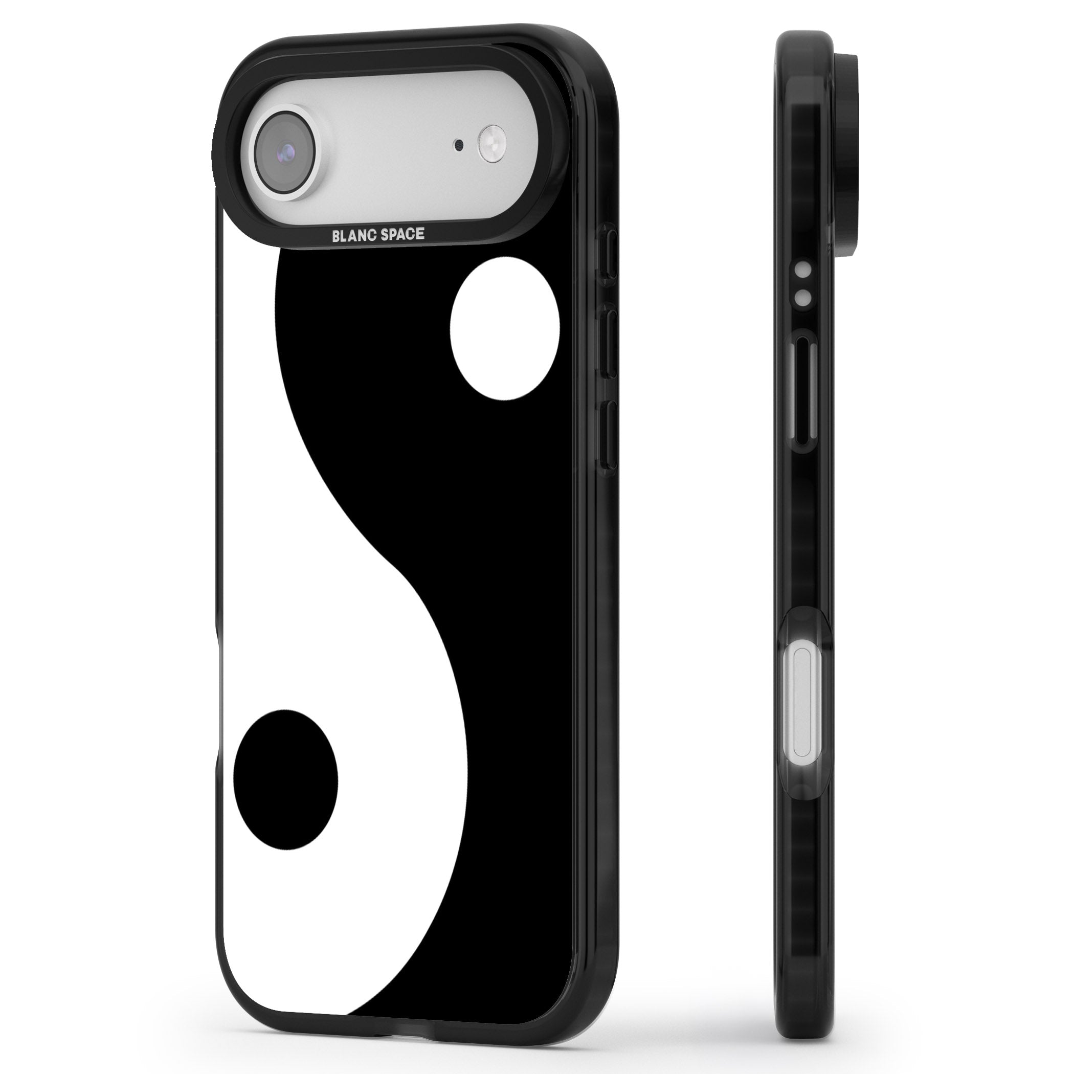 Large Yin Yang iPhone 17 Air Impact Pro Black Phone Case Side Profile
