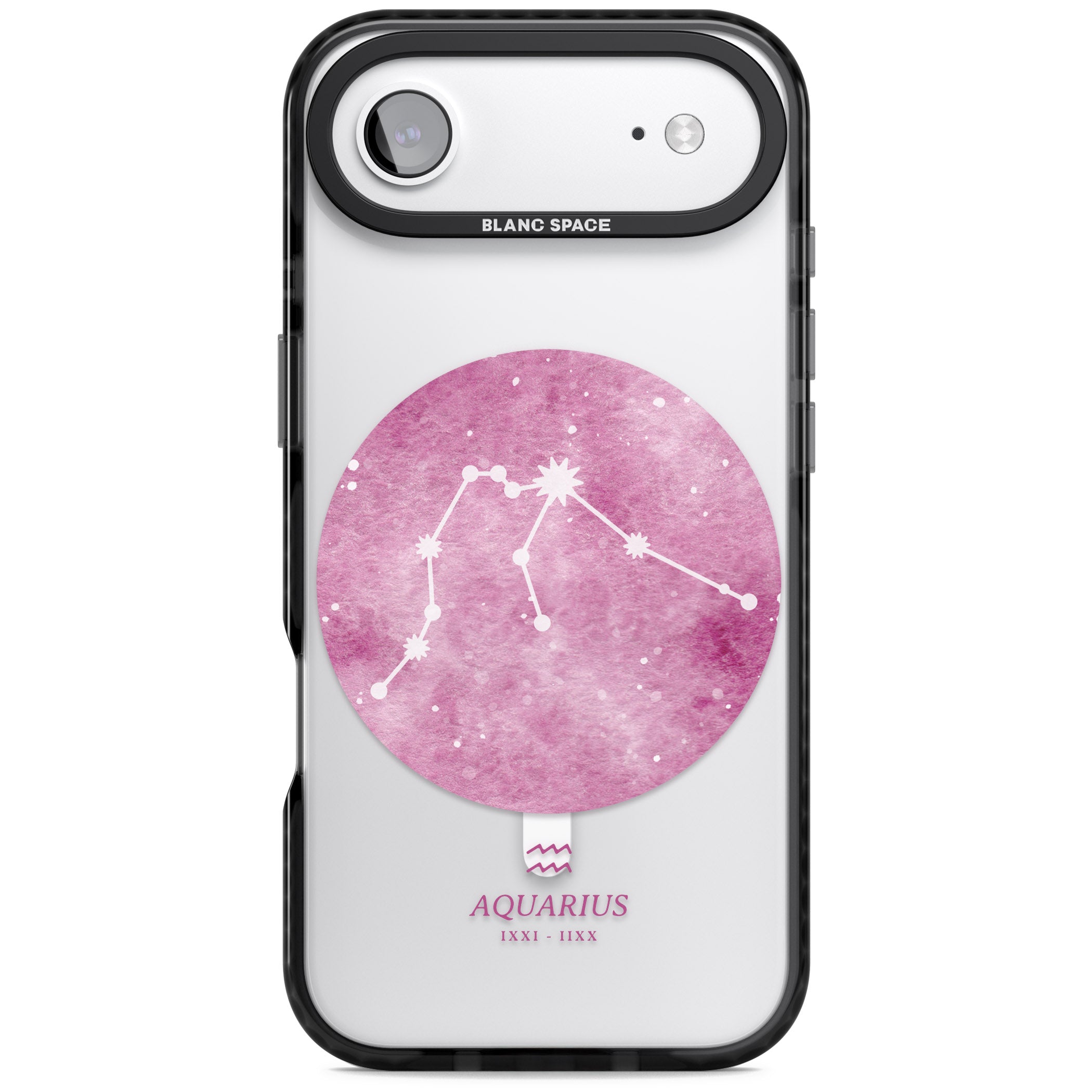Aquarius Zodiac iPhone 17 Air Impact Pro Black Phone Case