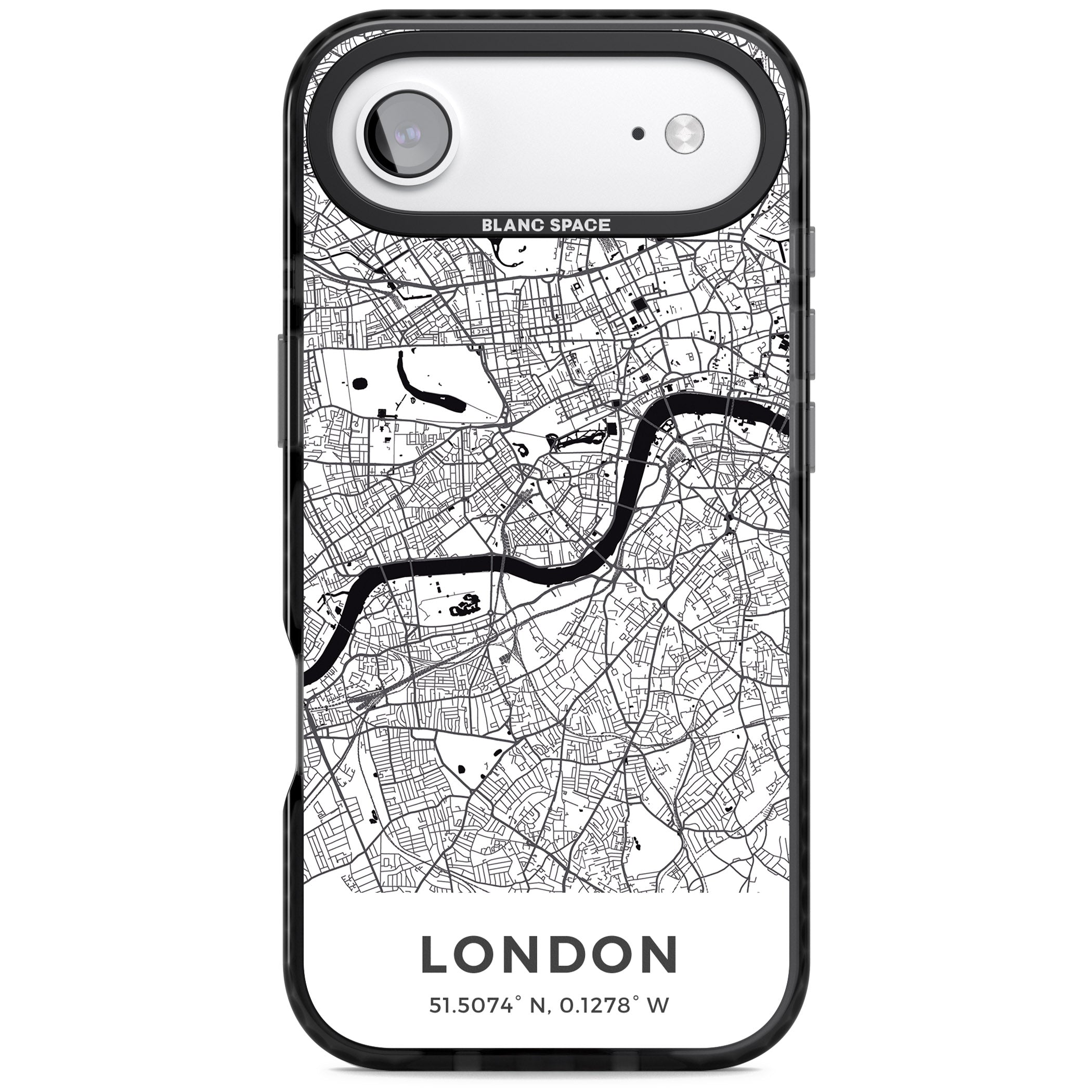 London Map iPhone 17 Air Impact Black Phone Case