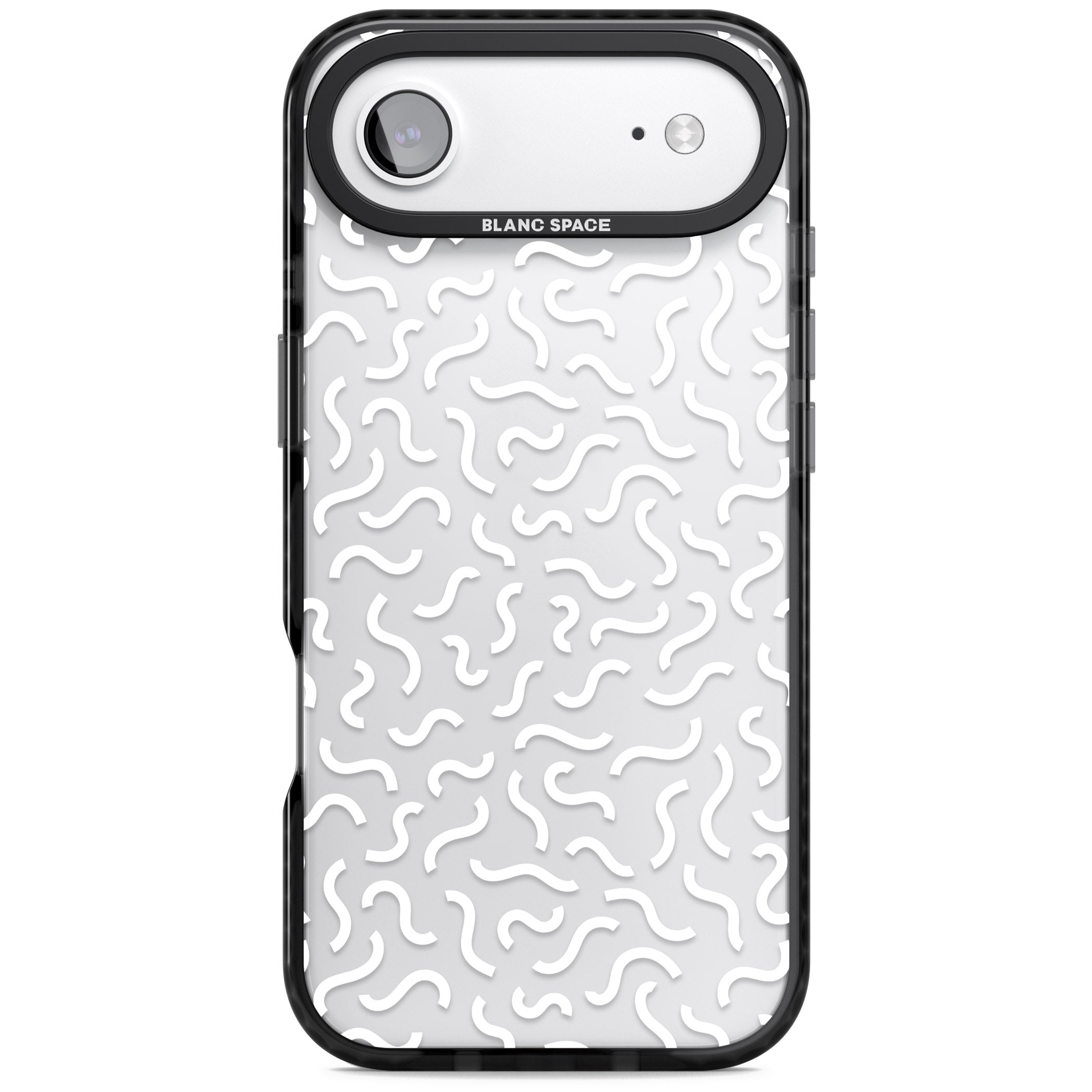 Black & White Wavy Pattern iPhone 17 Air Impact Black Phone Case