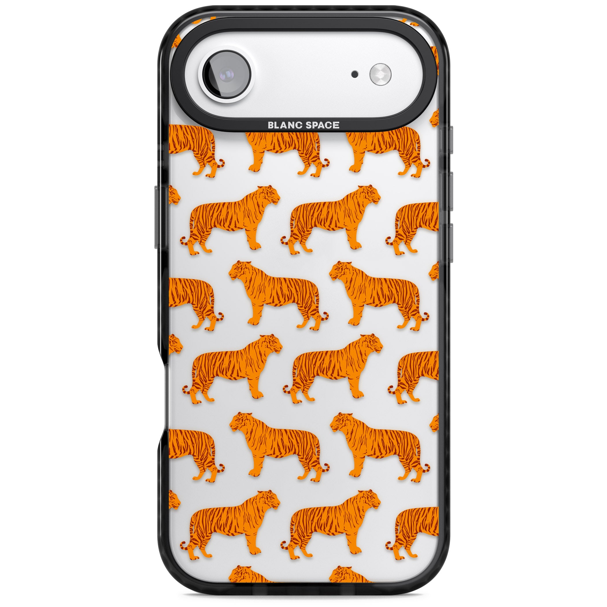 Tiger Pattern iPhone 17 Air Impact Black Phone Case