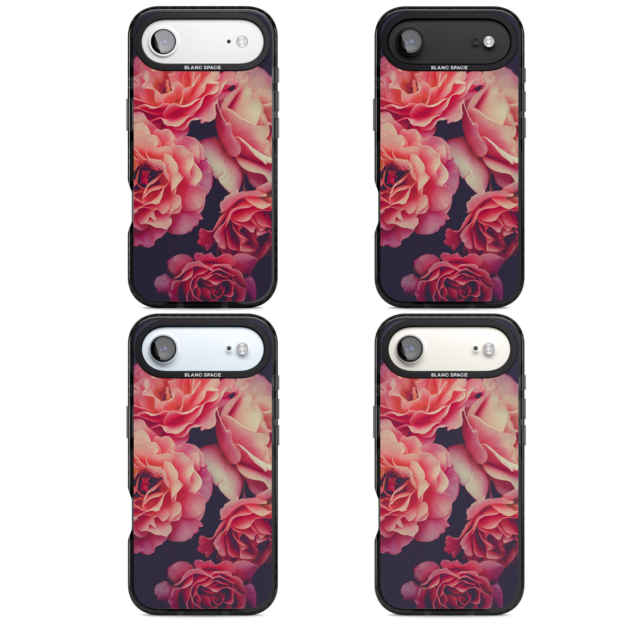 Midnight Rose Bloom iPhone 17 Air Impact Black Phone Case APT Impact Protection