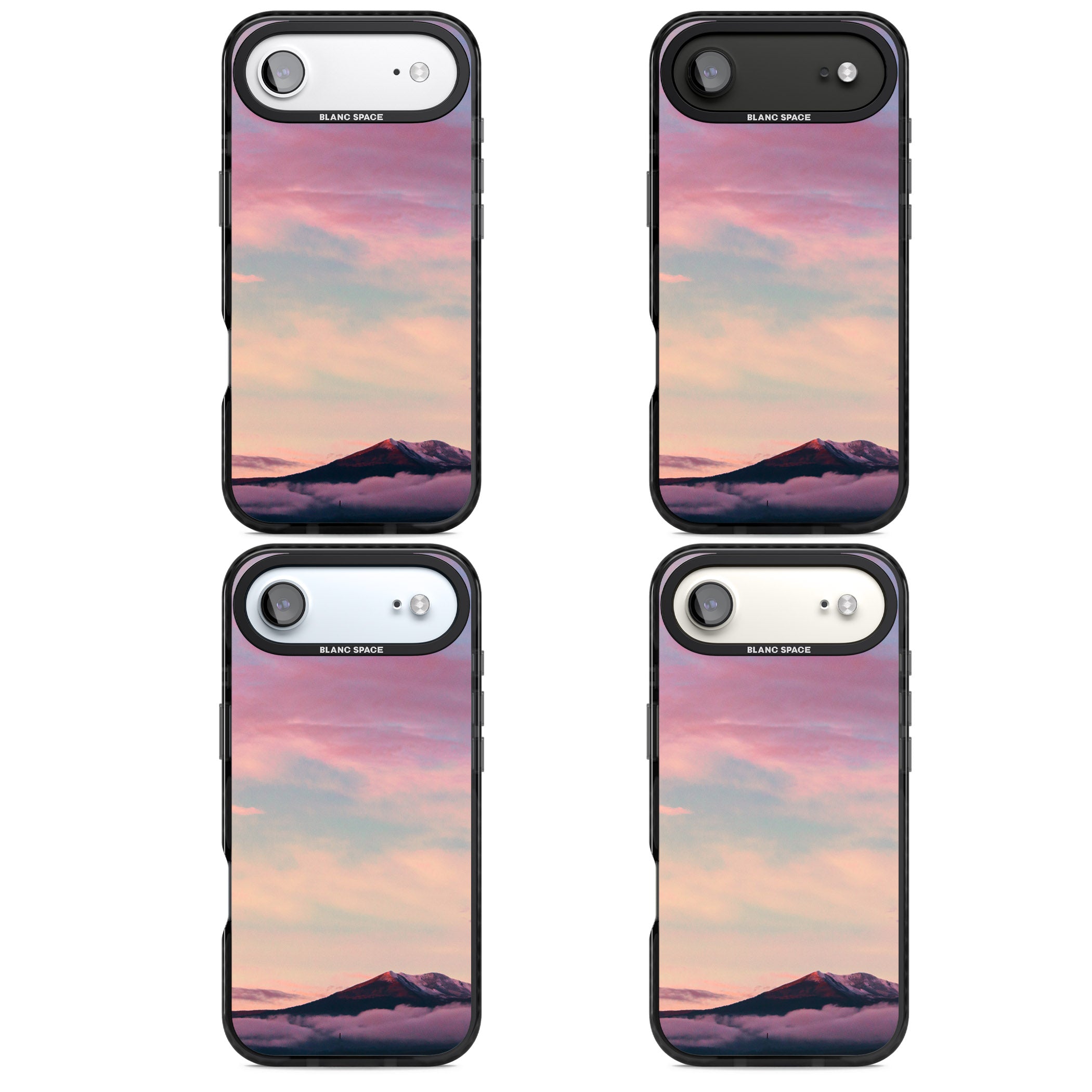 Pastel Mountain Sunset iPhone 17 Air Impact Black Phone Case APT Impact Protection
