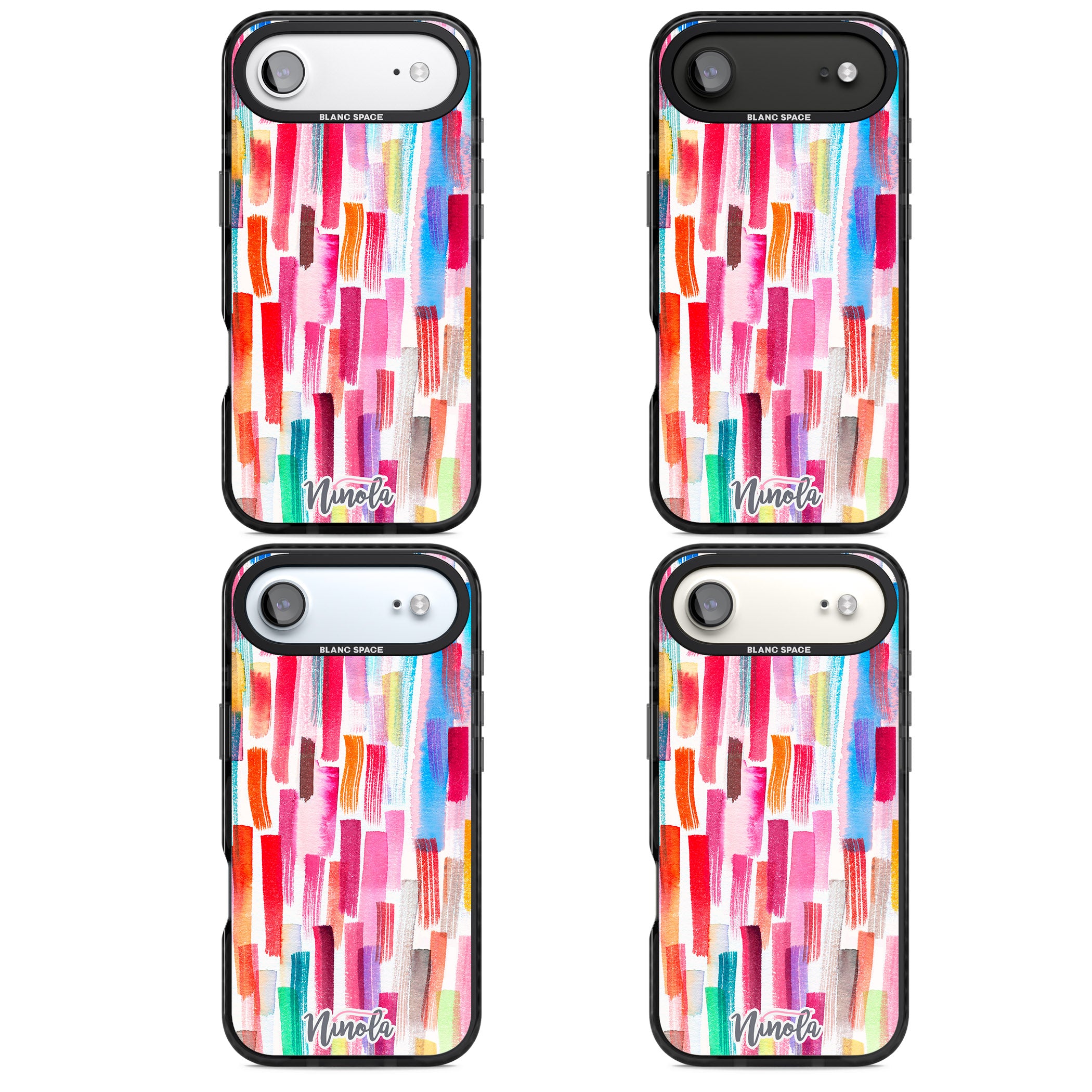 Colorful Brushstrokes iPhone 17 Air Impact Black Phone Case APT Impact Protection